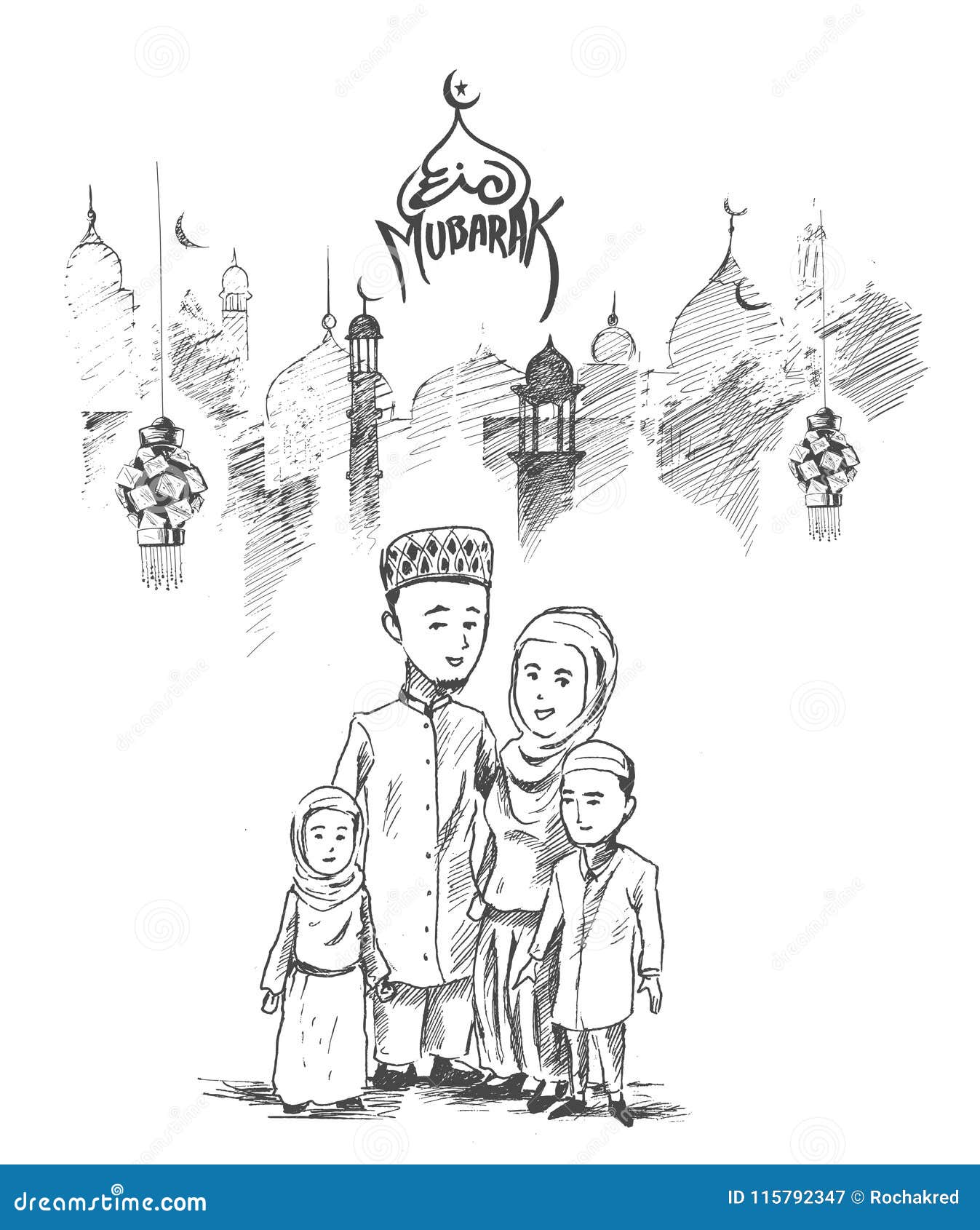 Исламская семья рисунки
