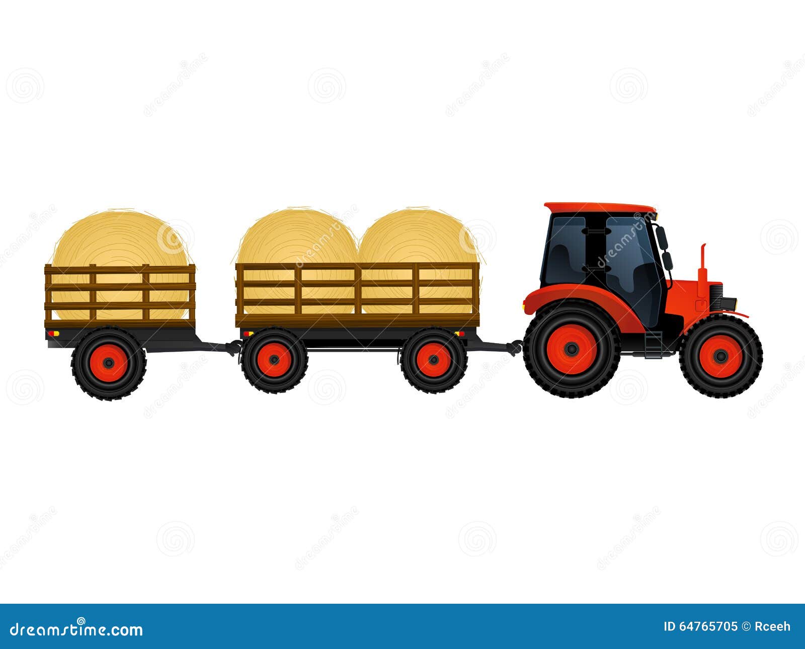 Трактор с сеном мультяшный