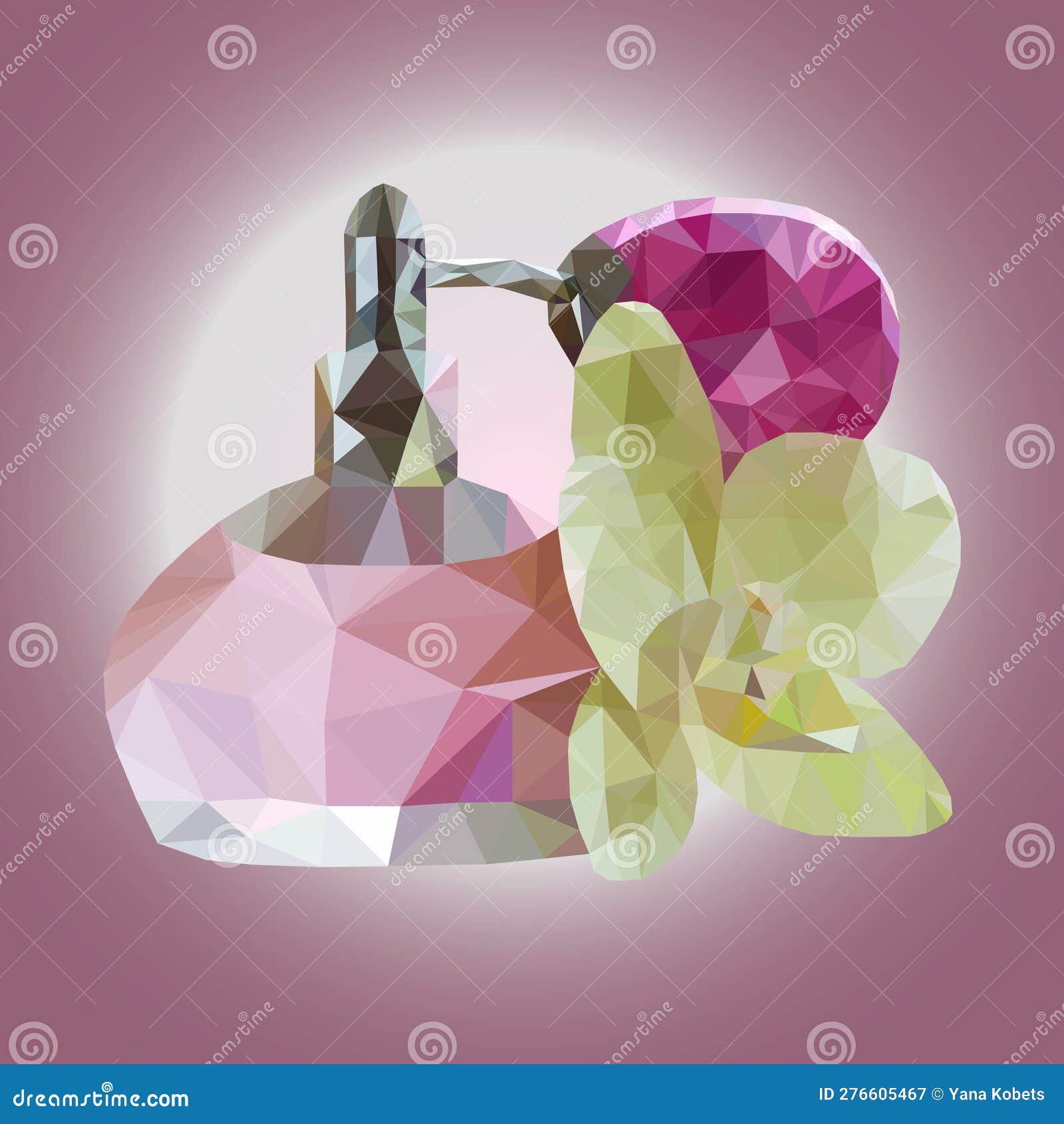 Triangulation. Perfume. Illustration of Triangles. Decor. Stock