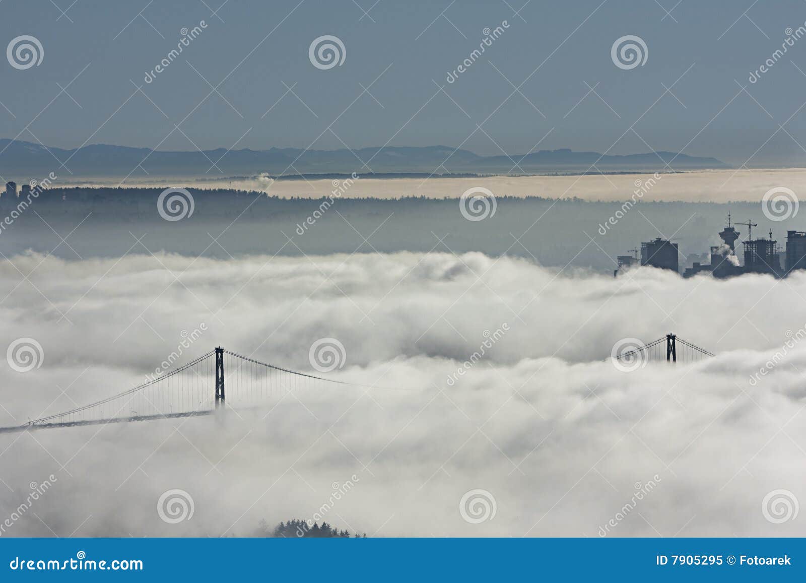 туман моста. туман тяжелый нижний vancouver blankiet