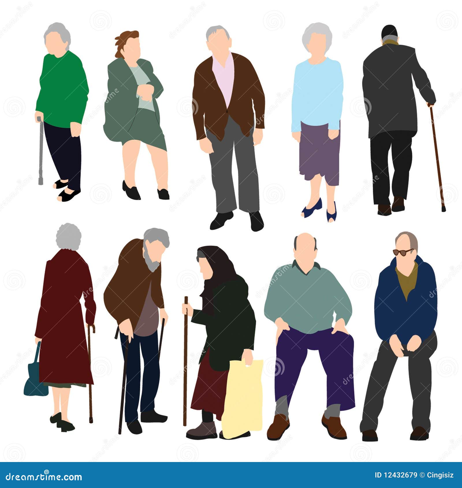 Фигуры пожилых людей