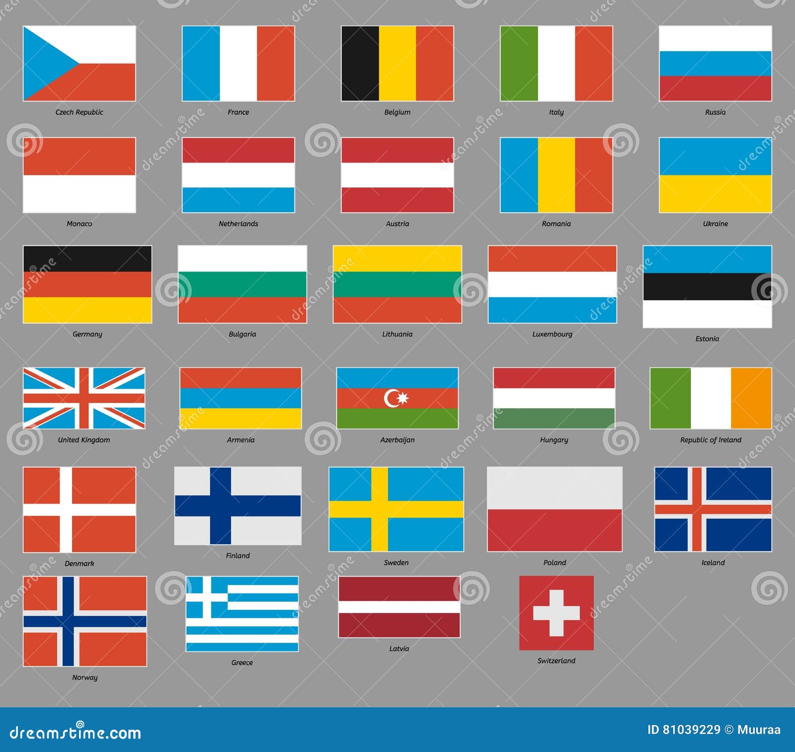 Флаги стран Восточной Европы