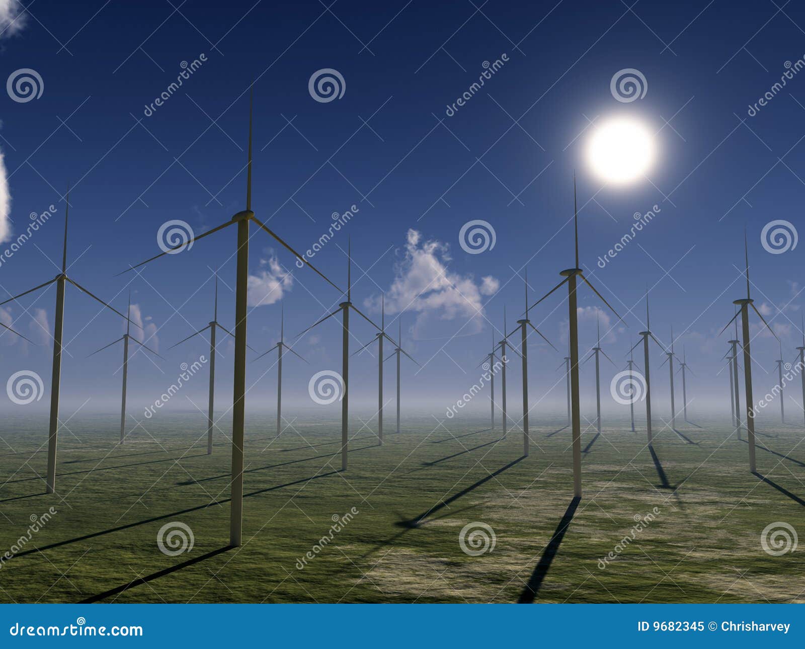 Ферма ветра для принципиальных схем относящих к окружающей среде и энергии.