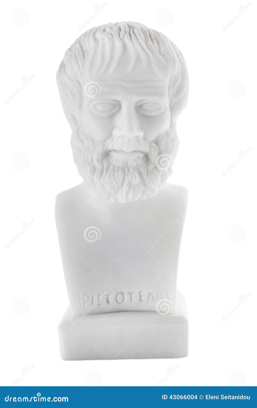 Aristotle Statue isolated