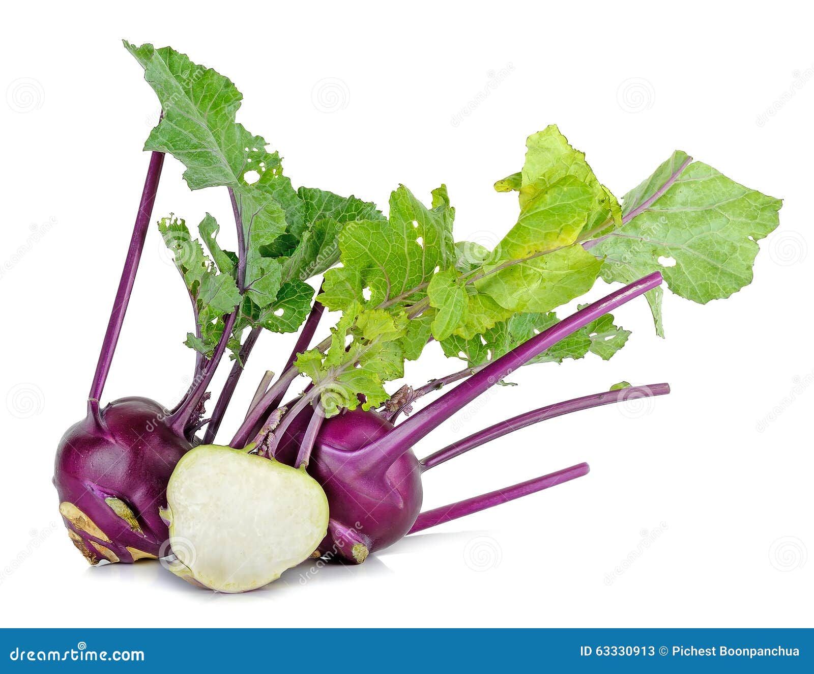 Фиолетовая кольраби изолированная на белой предпосылке Стоковое ...