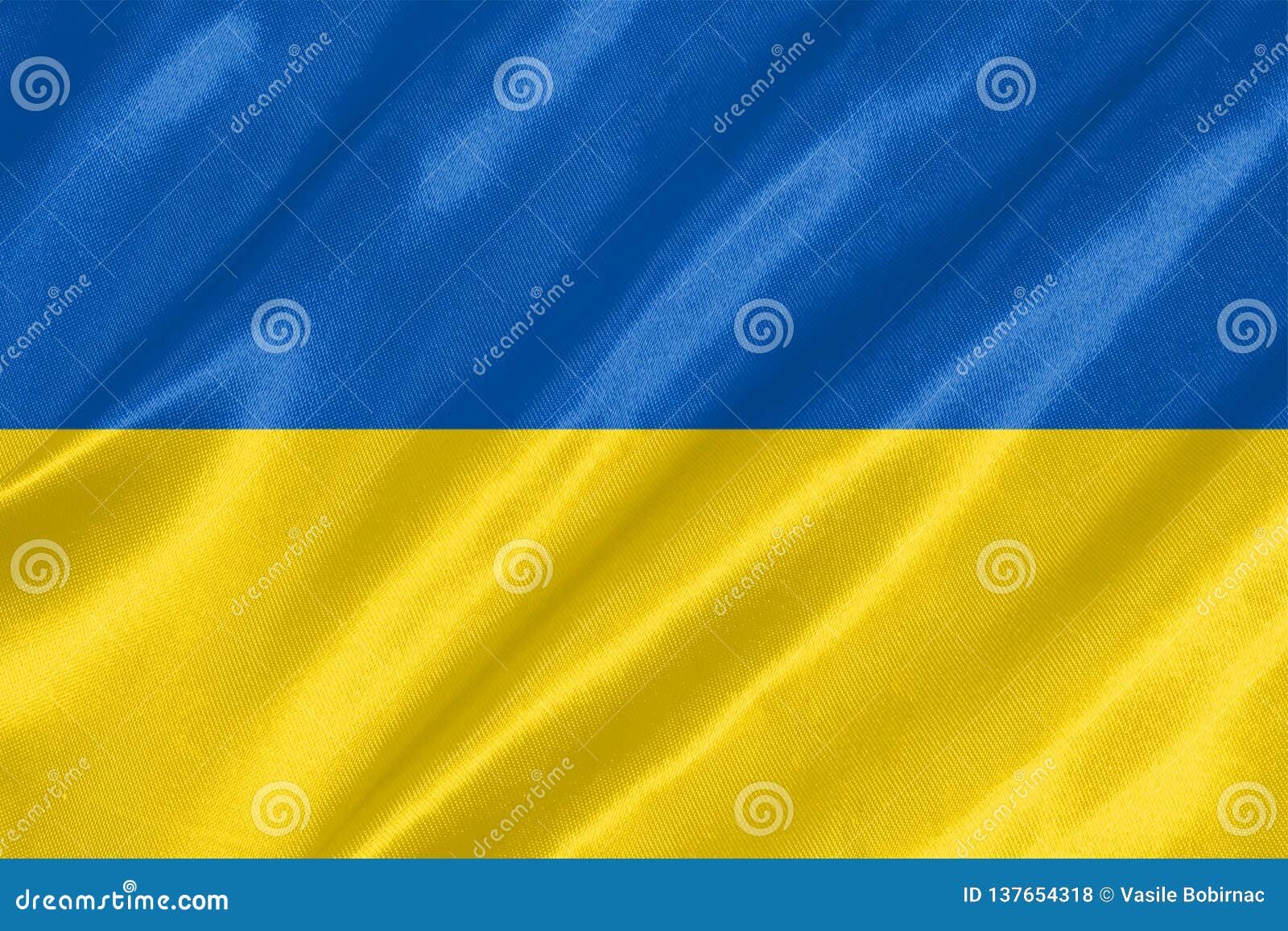 Флаг Украины на зеленом фоне
