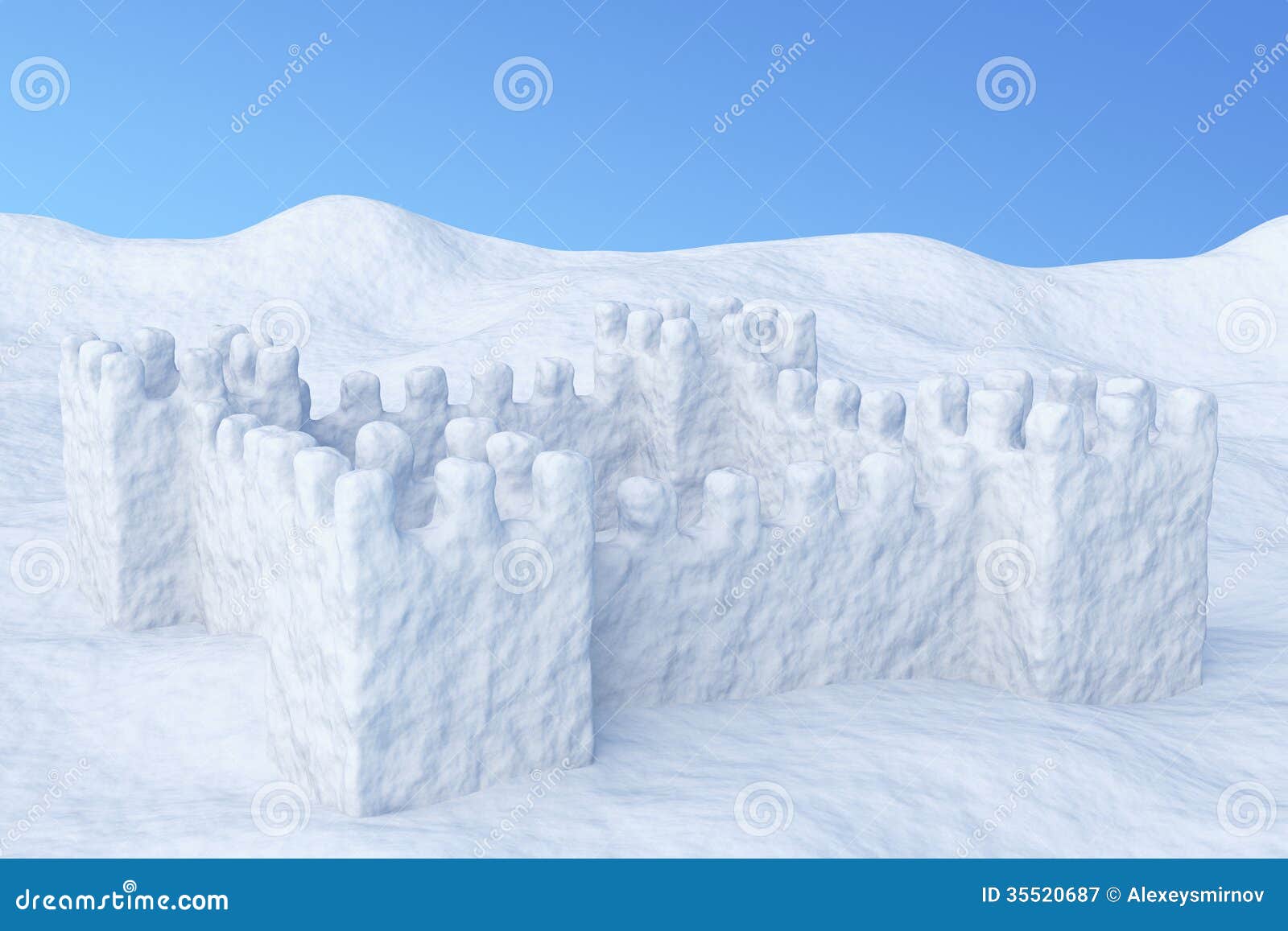 Снежная крепость Графика