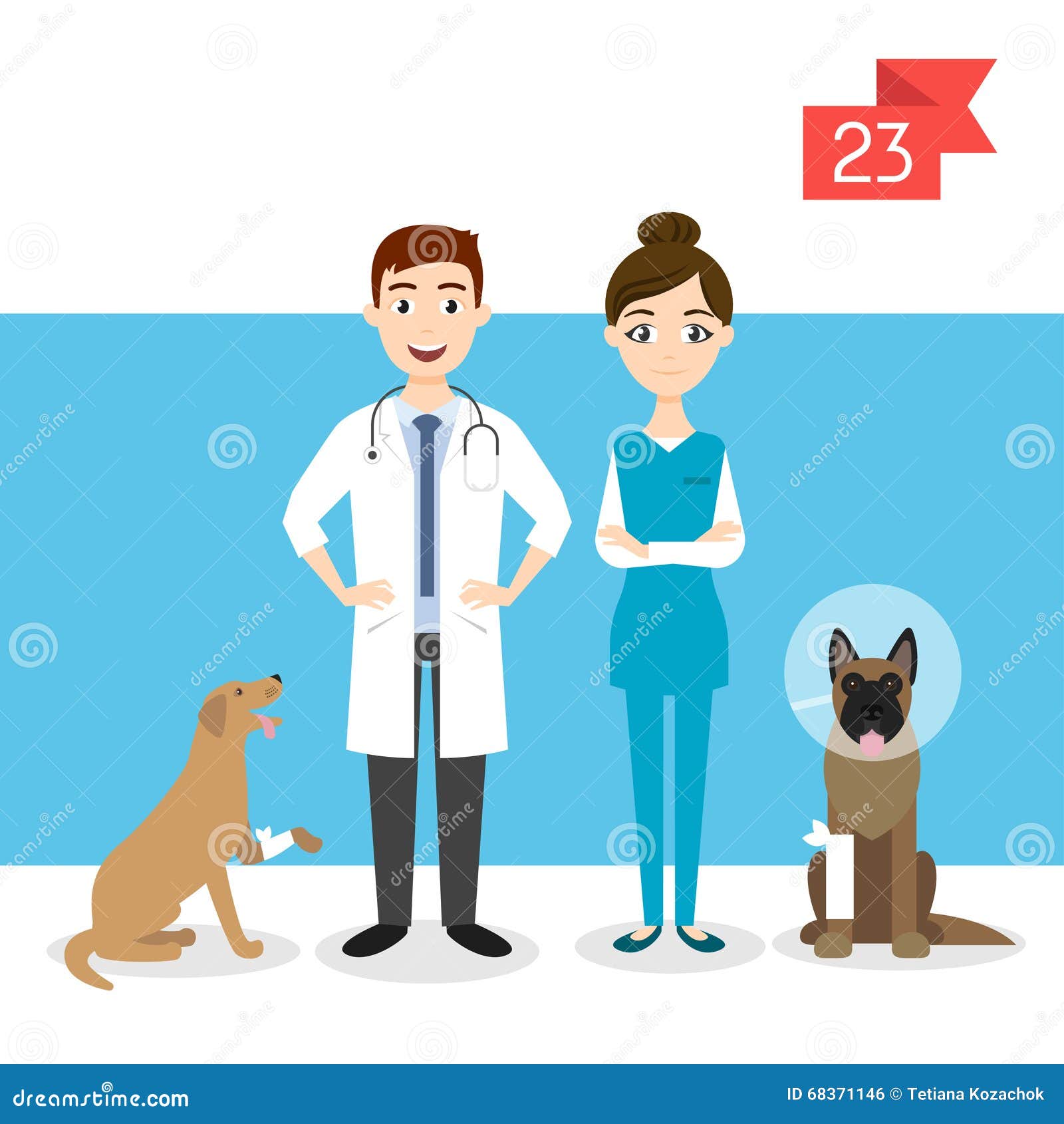 Ветеринары мужчина и женщина