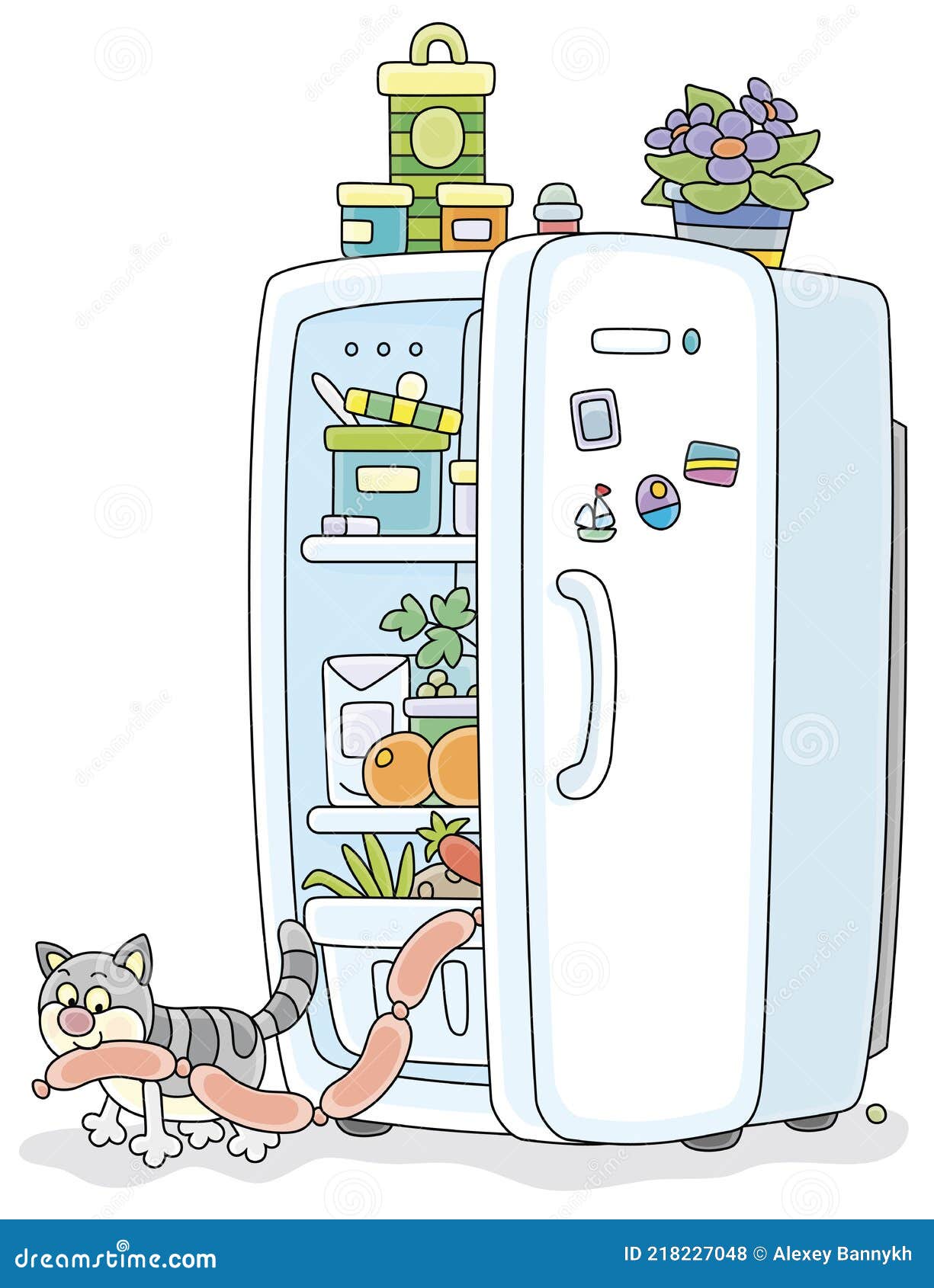 Сосиски в холодильнике рисунок