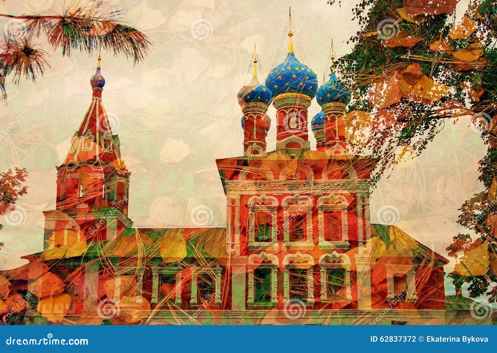 Русский храм коллаж из бумаги