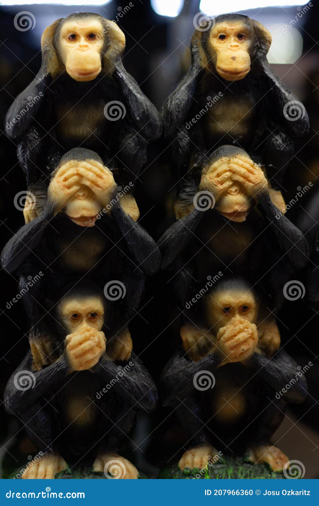 BB2317 3 обезьянки на ветке
