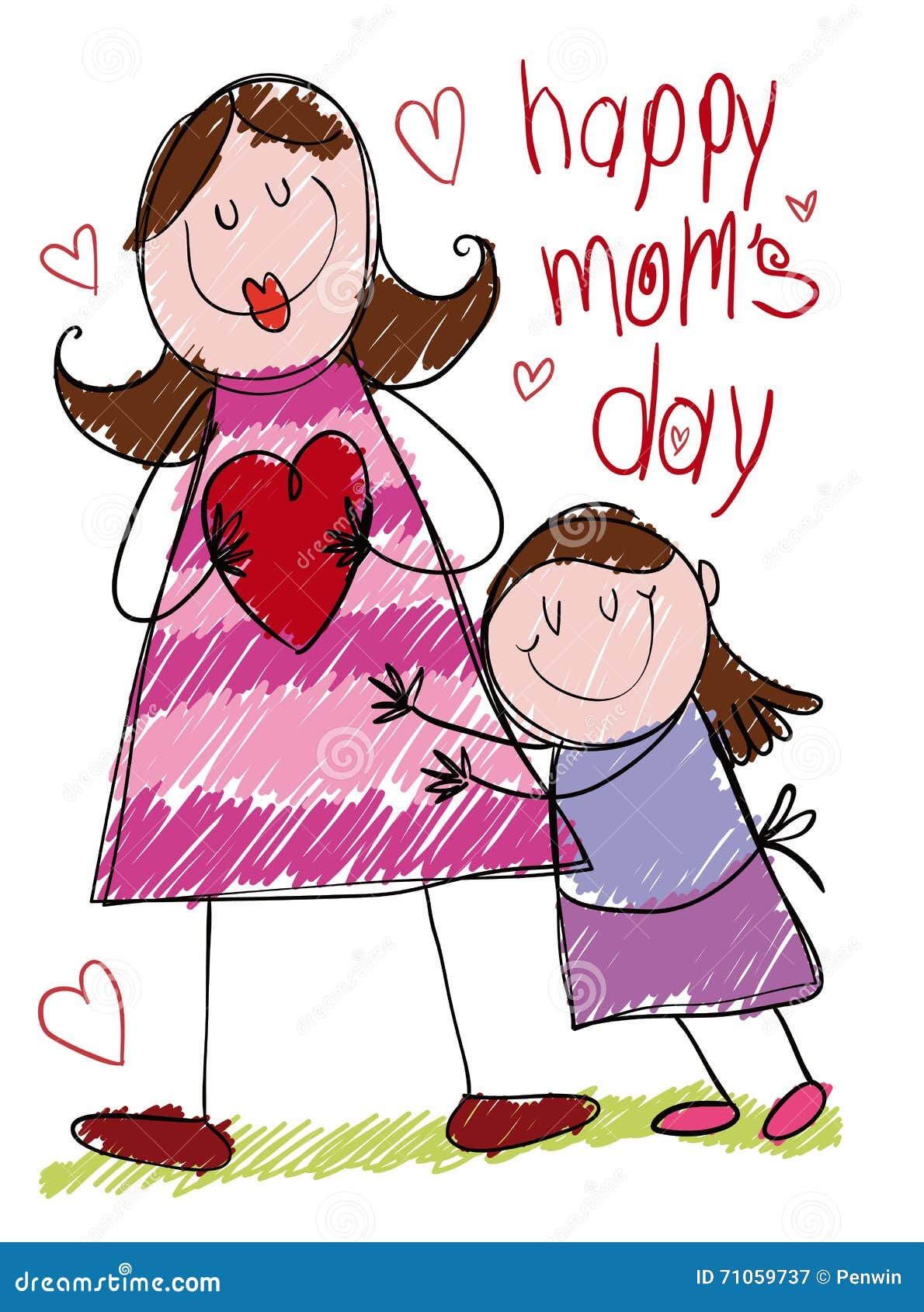 Рисунок маме на день матери от Дочки