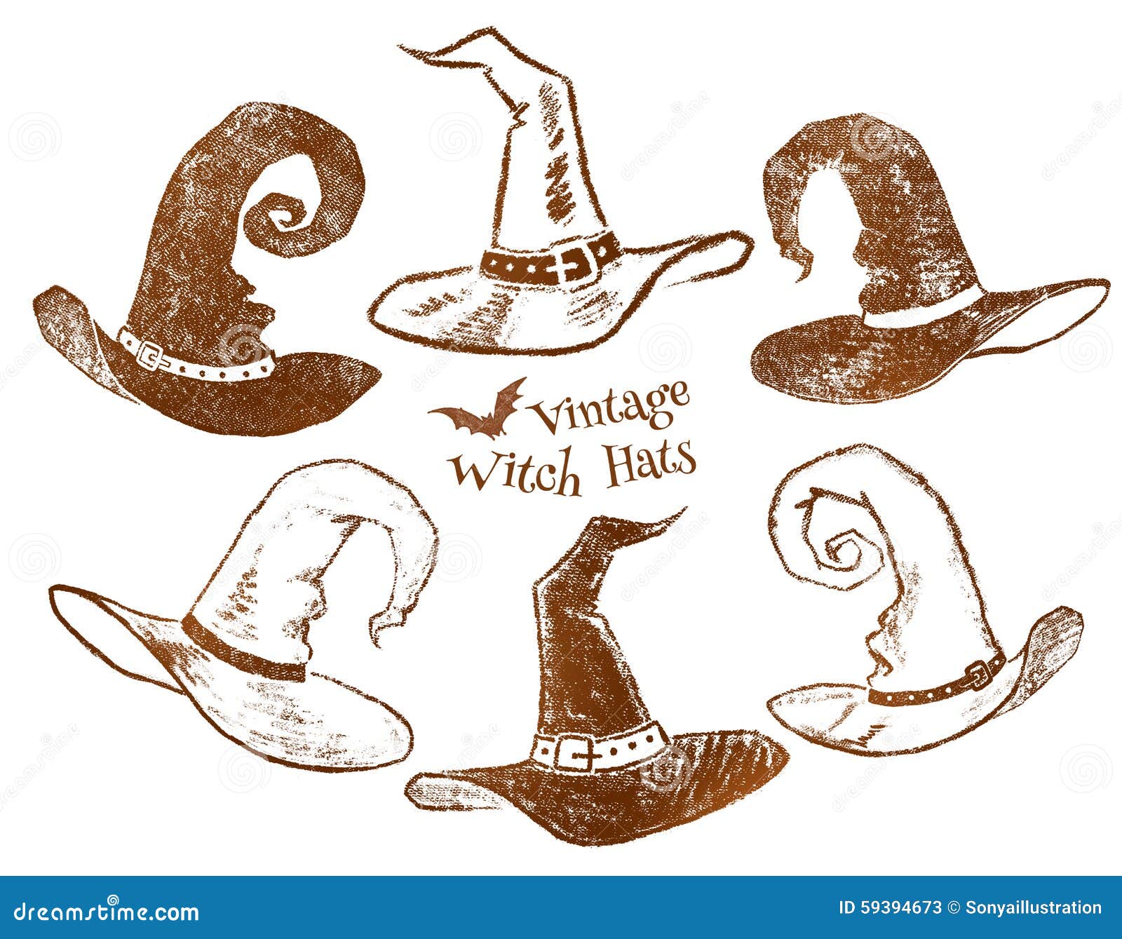 Ведьминская шляпа нарисованная