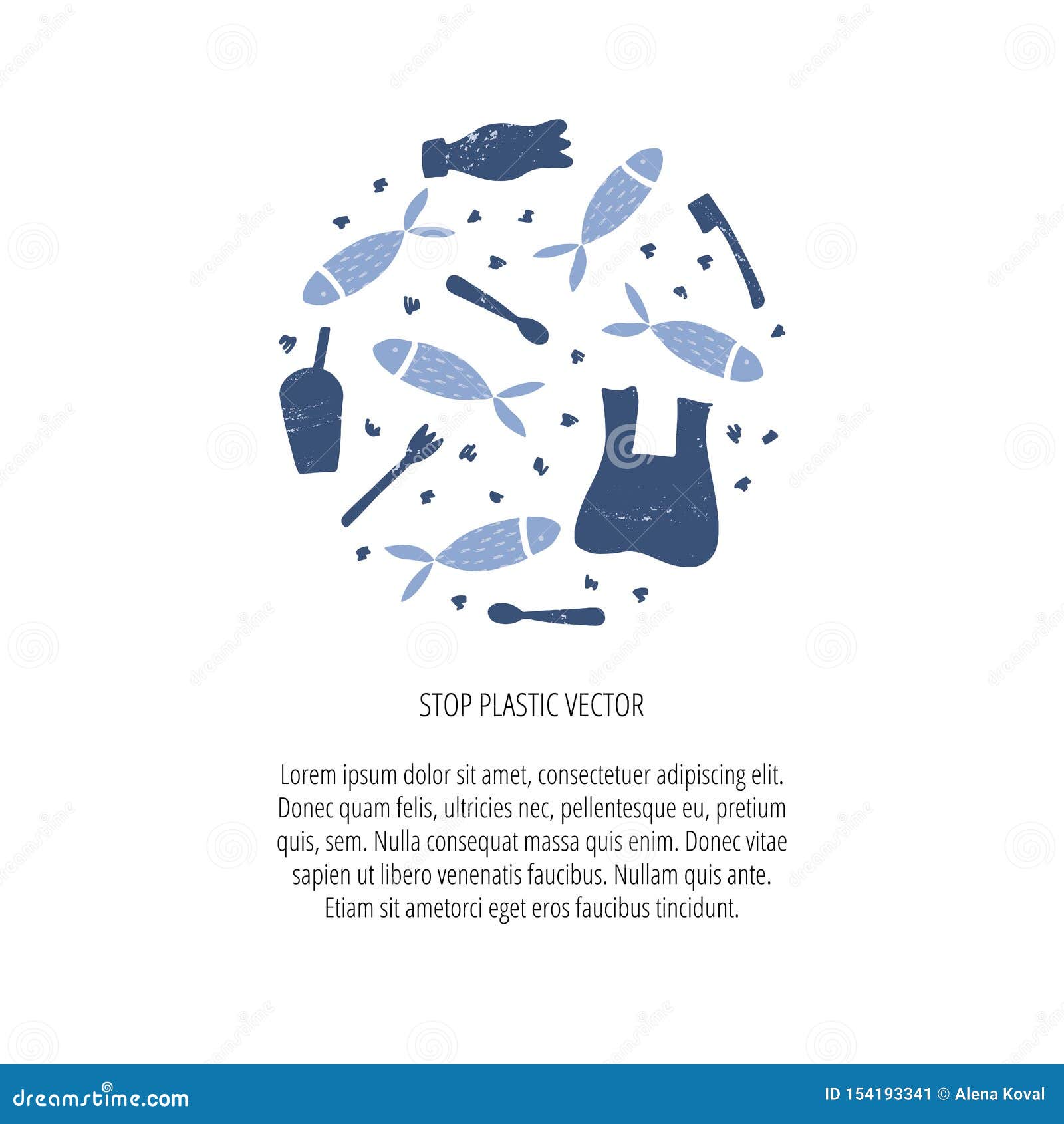 Шаблон знамени стопа пластиковый Иллюстрация вектора - иллюстрации ...