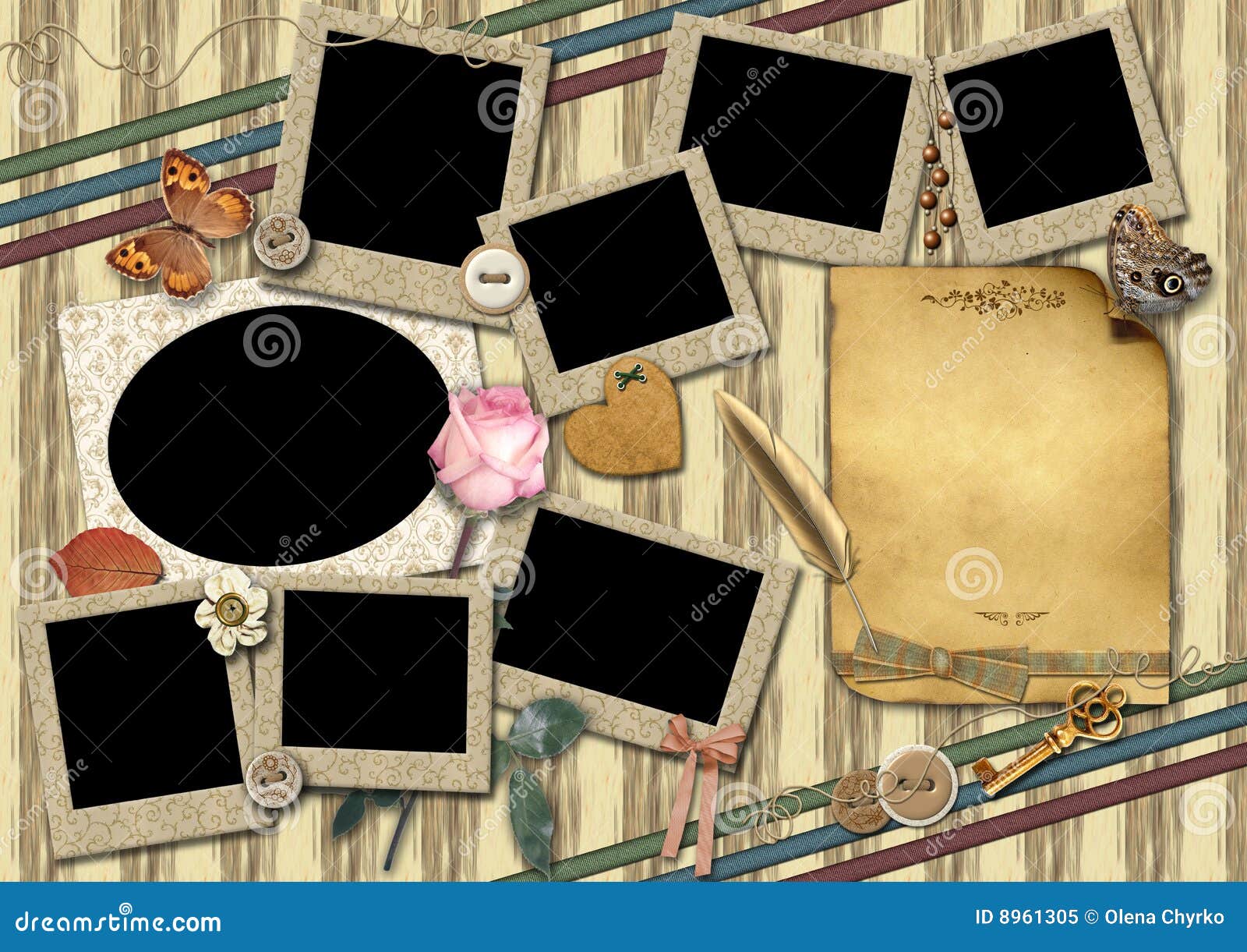 Коллаж шаблон 3 фото