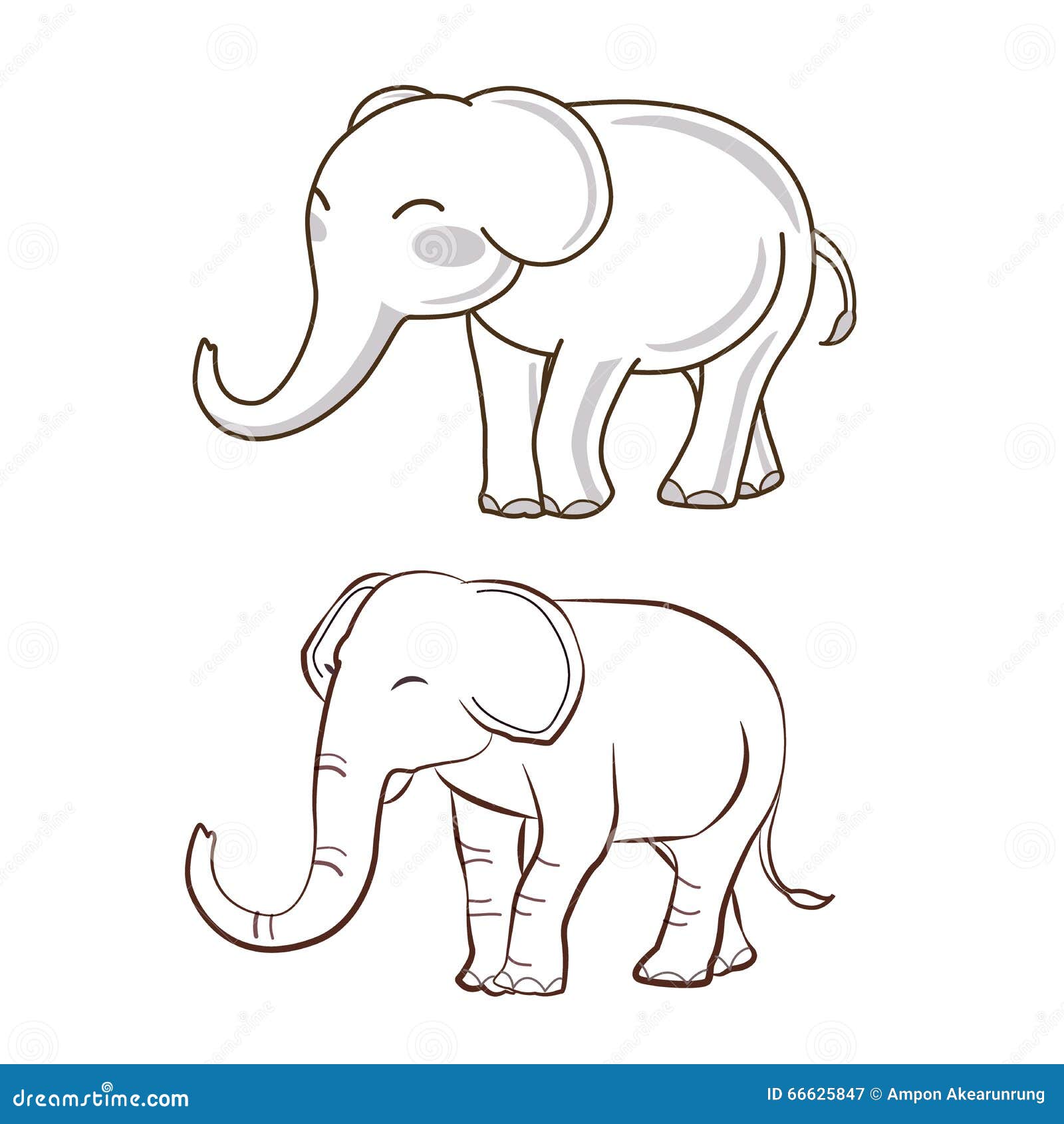Слон по частям рисунок