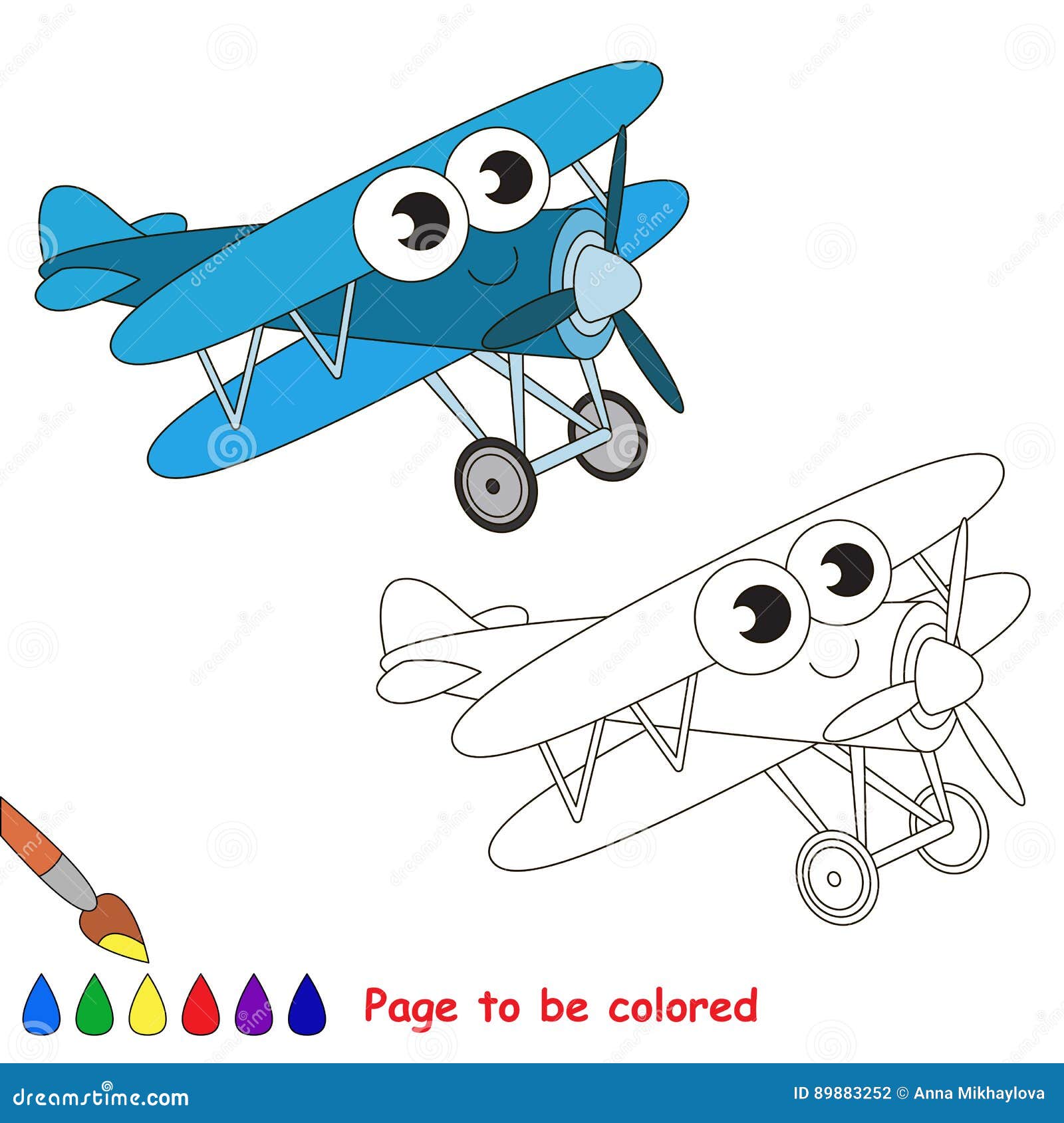 Как можно раскрасить самолетик из голубого красного желтого зеленого