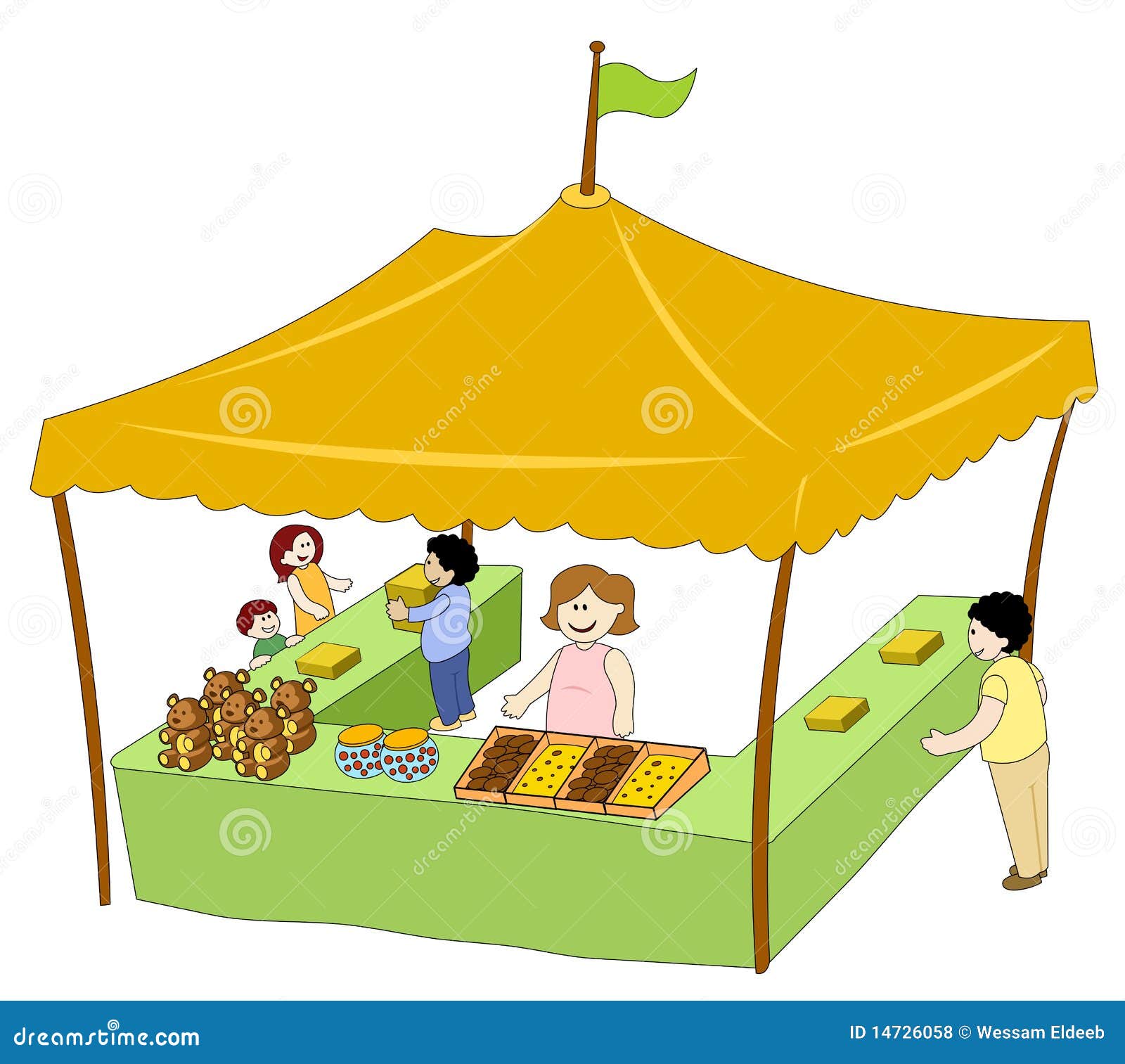 Торговая палатка рисунок для детей