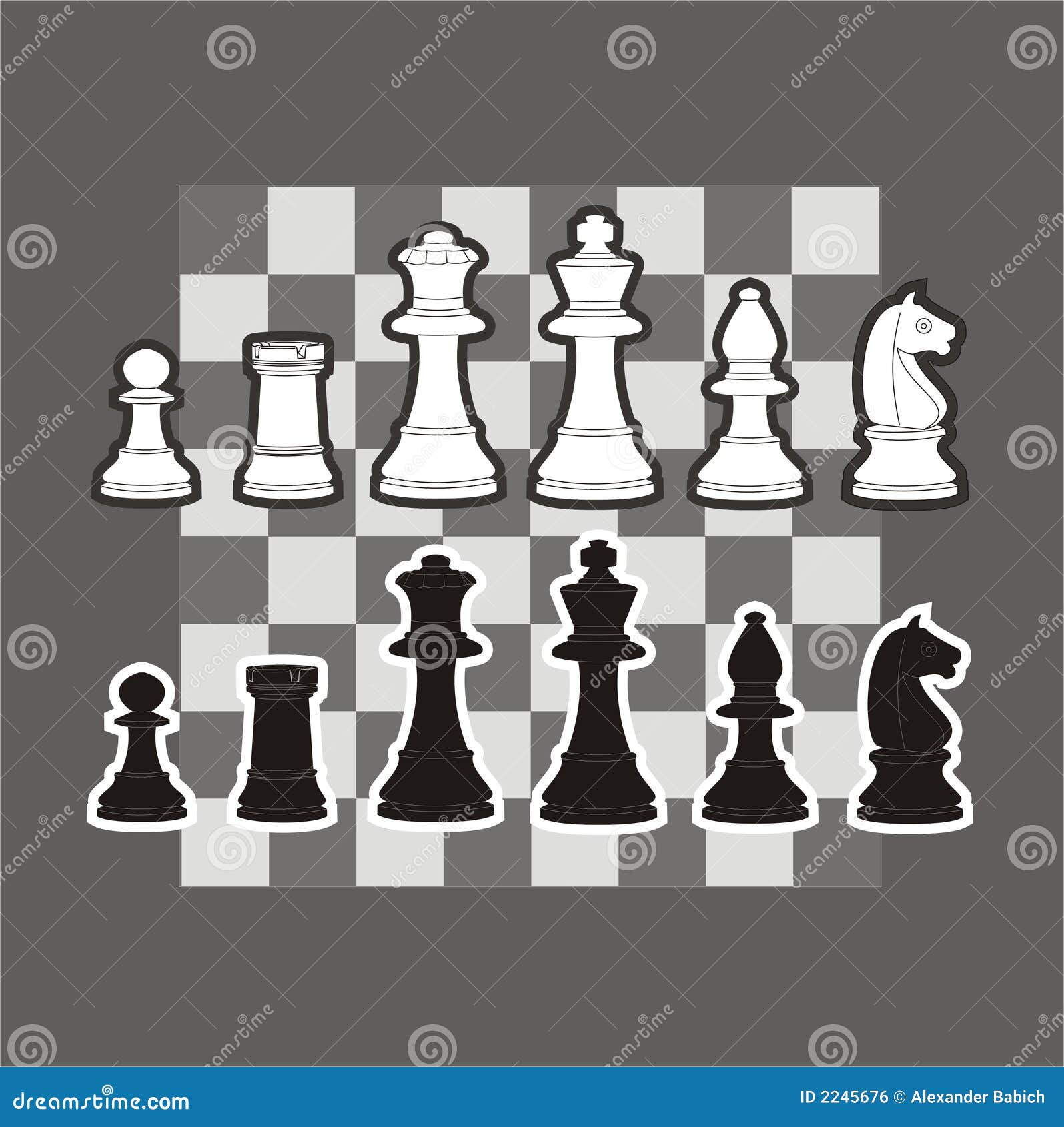 Рисование шахматной фигуры и доски