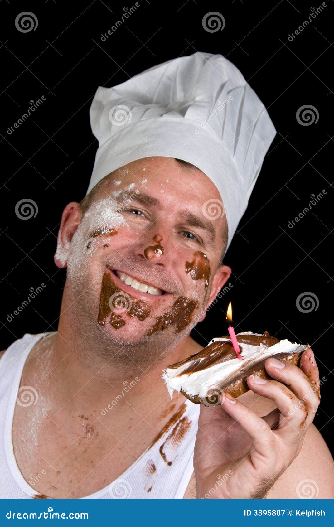 шеф-повар дня рождения стоковое изображение. изображение насчитывающей ...
