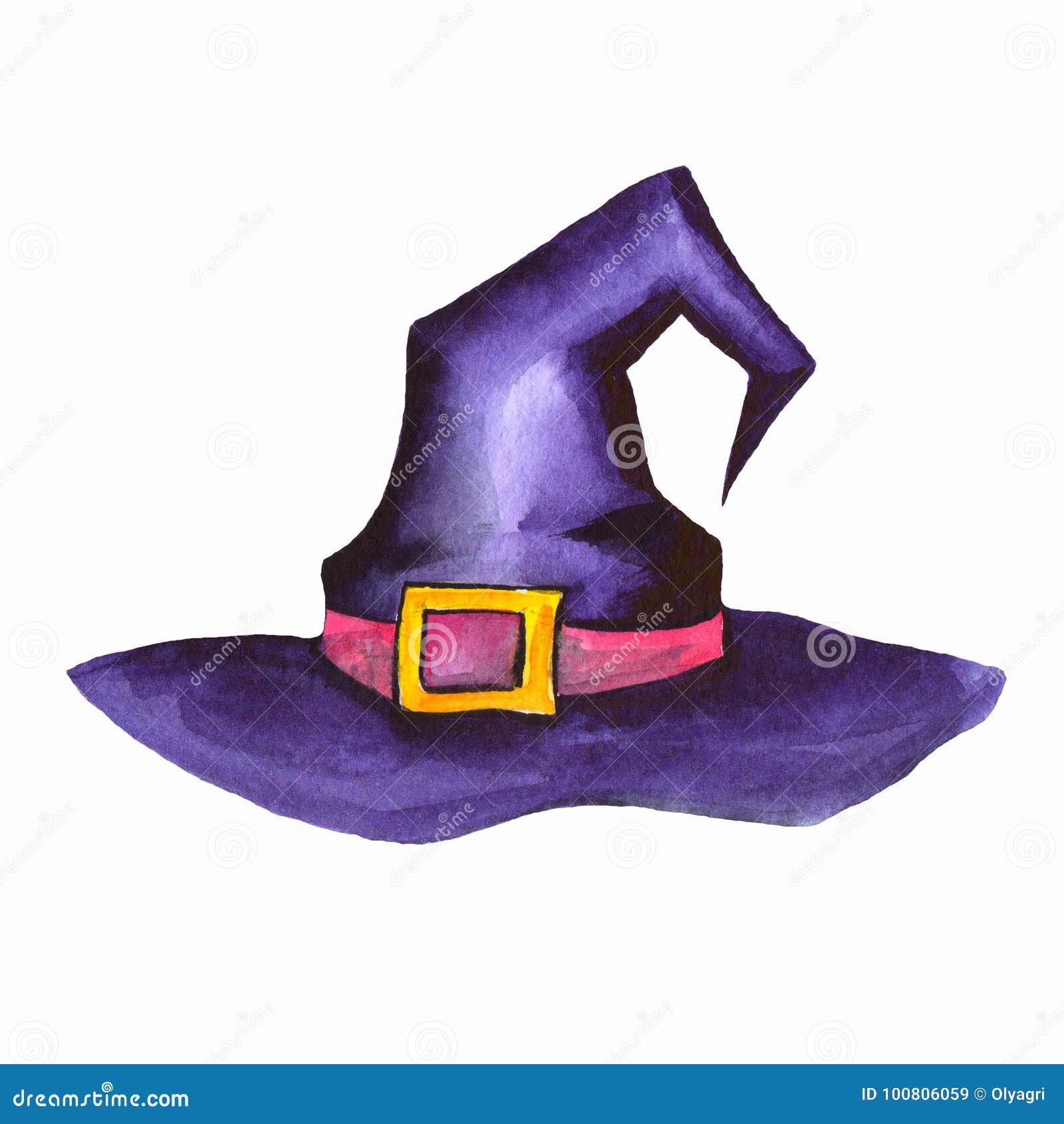 Ведьминская шляпа акварелью