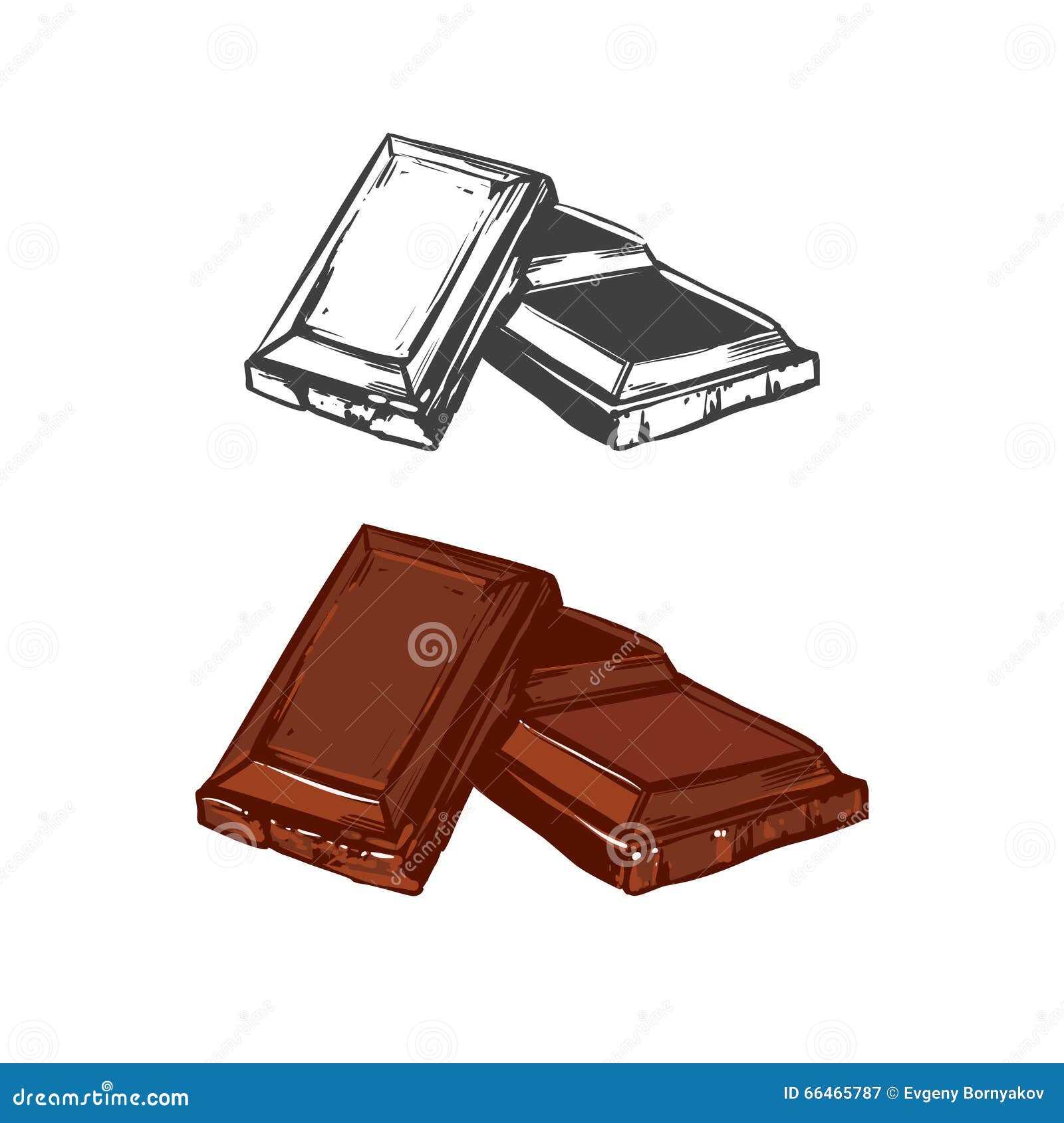 Шоколад handdraw иллюстрация