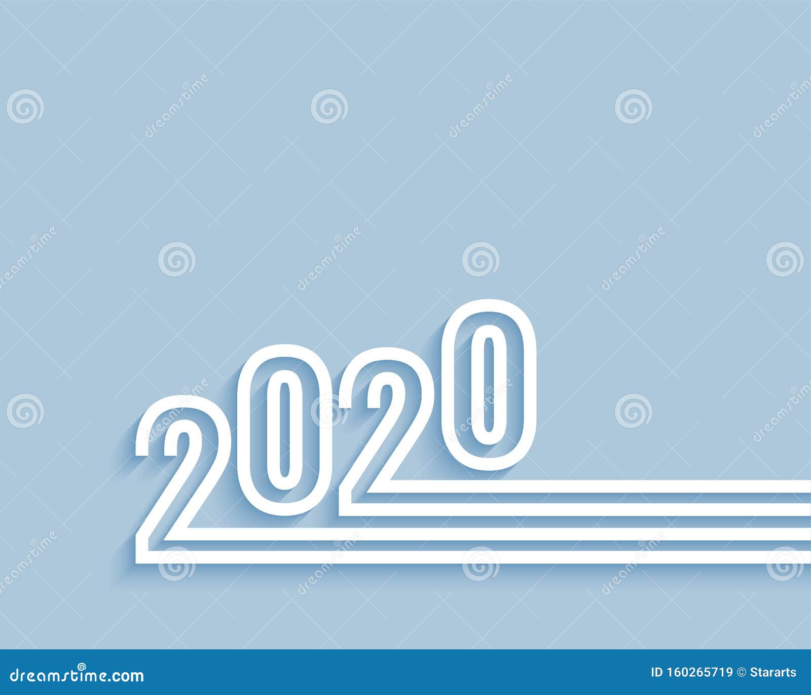 Элегантный стиль линии 2020, новый год, минимум фон. Элегантный 2020 стиль линии новый год минимальный фоновый вектор