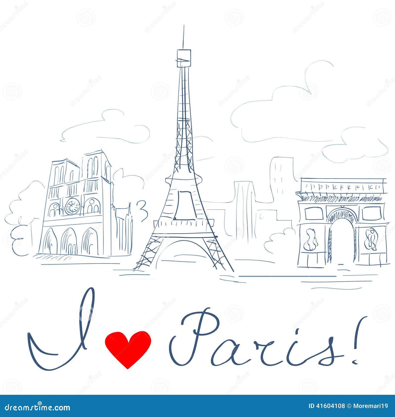 Схематичное изображение города Париж