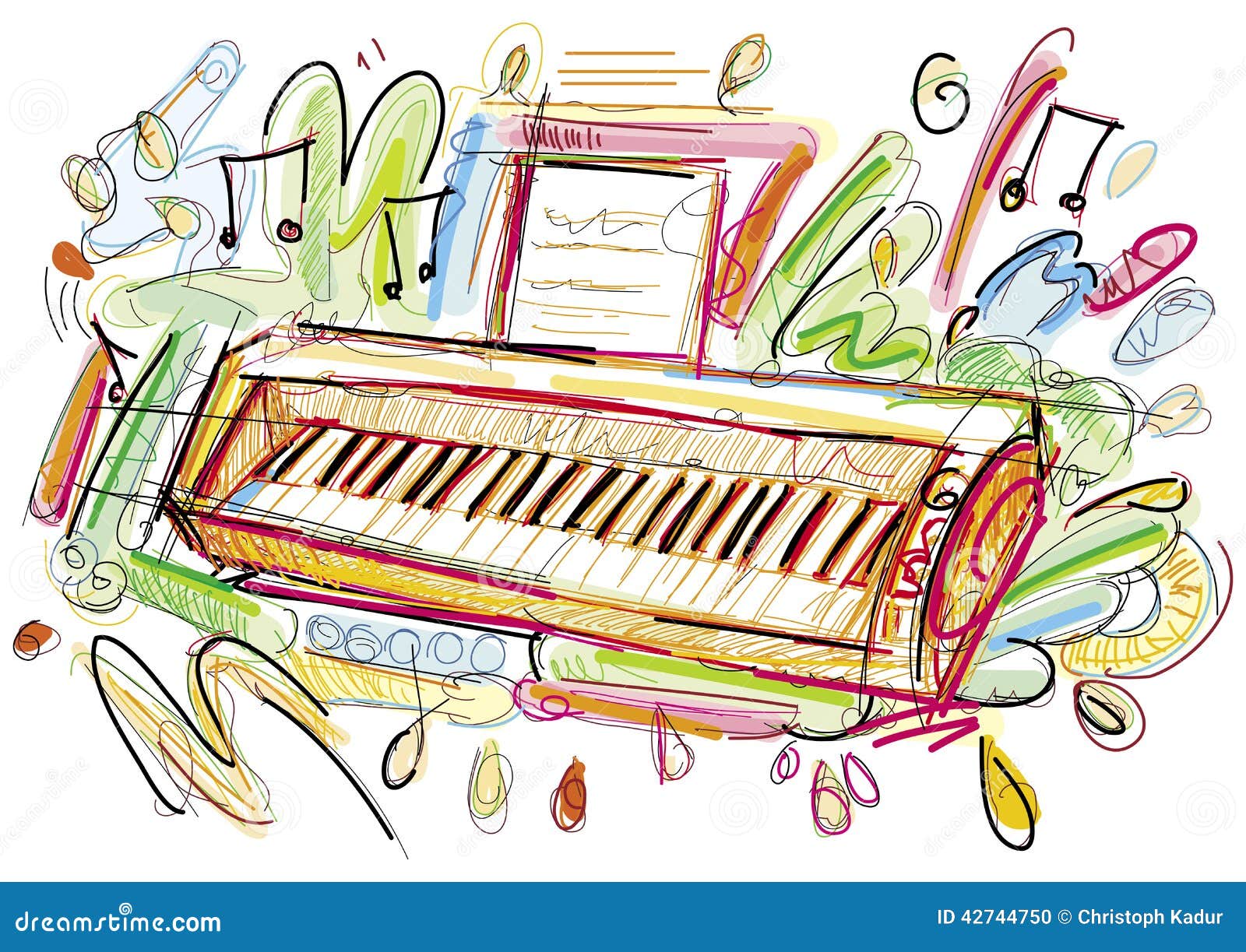 Рисунок на тему пианино