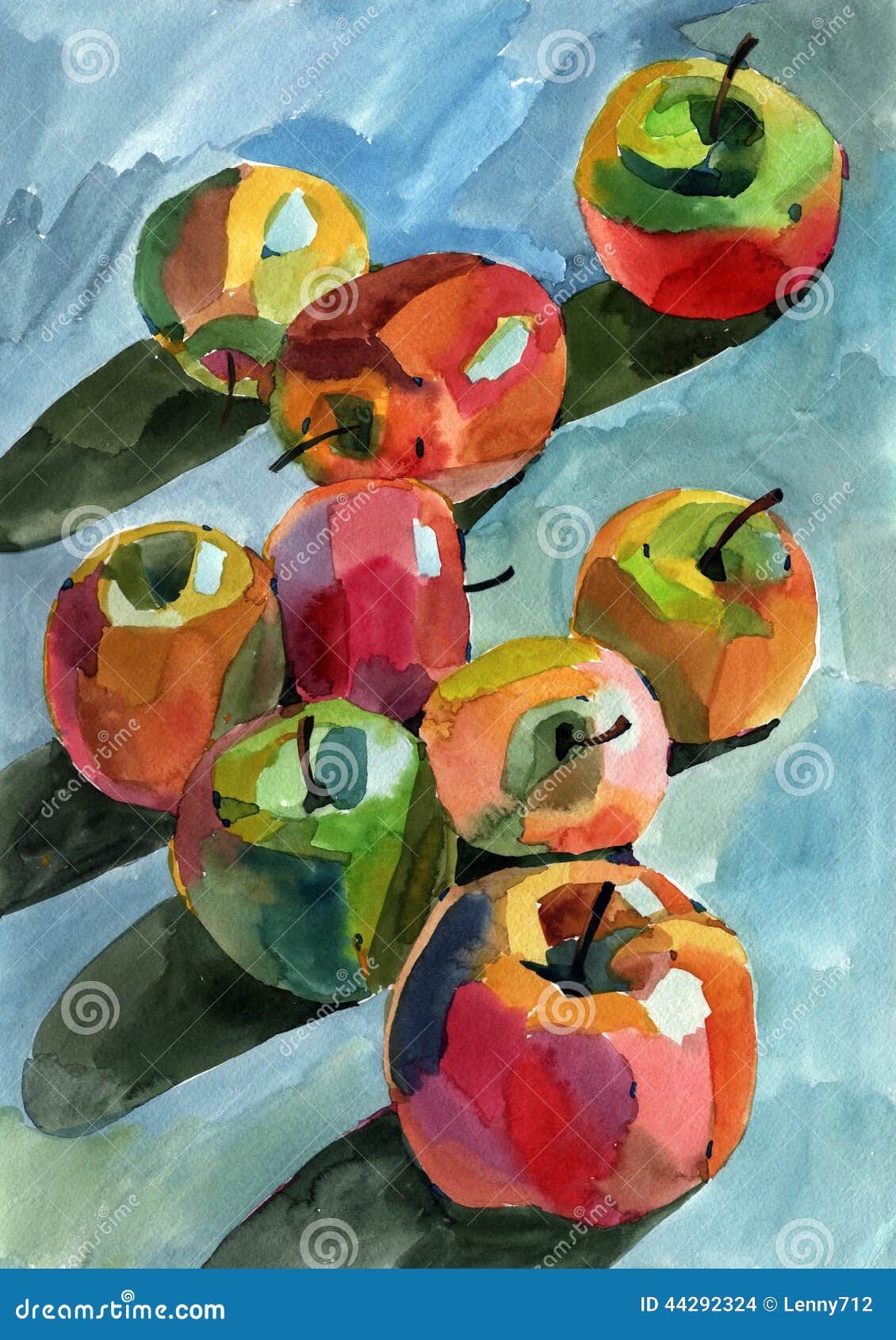 Яблоко в разных стилях живописи