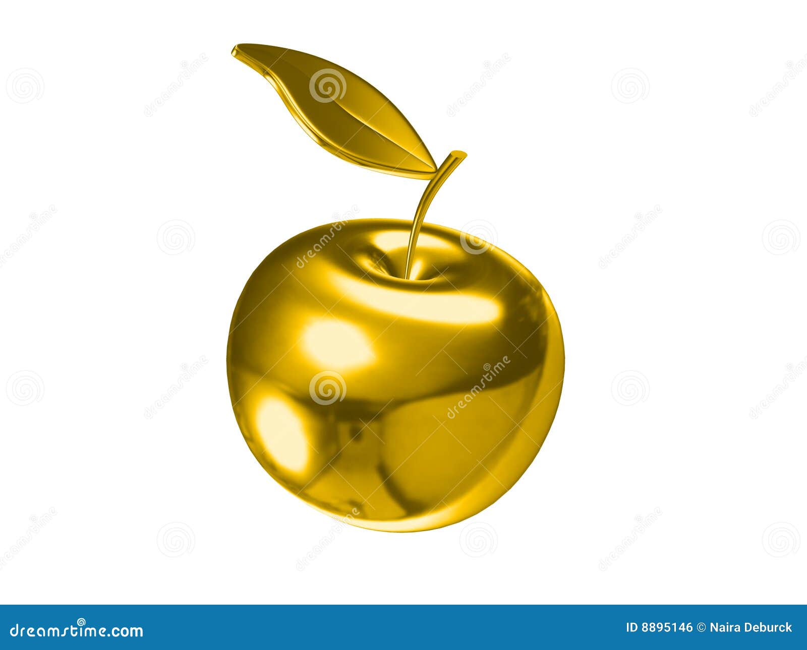 Картинка золотое яблоко на прозрачном фоне