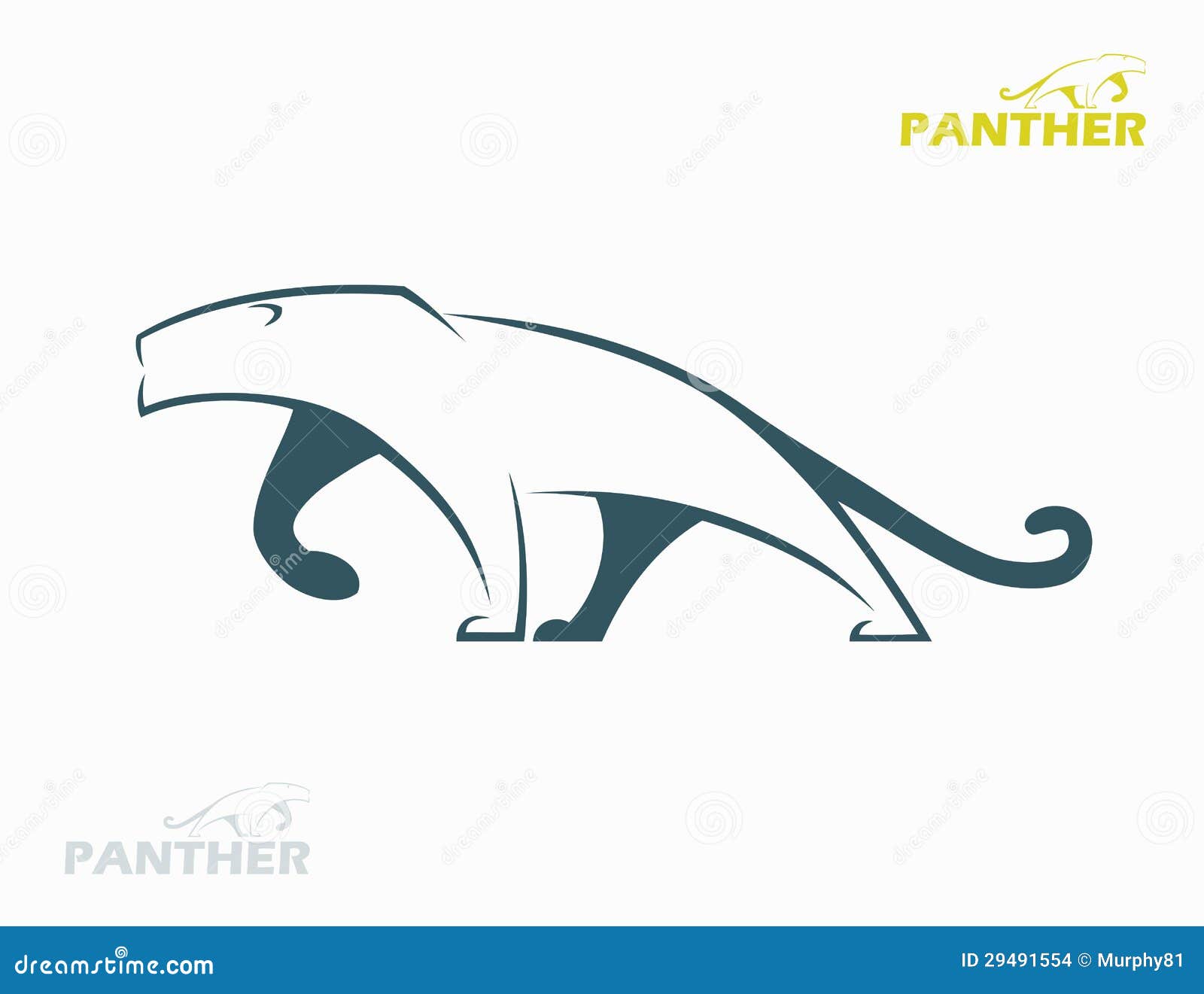 Ярлык пантеры. Иллюстрация вектора ярлыка пантеры