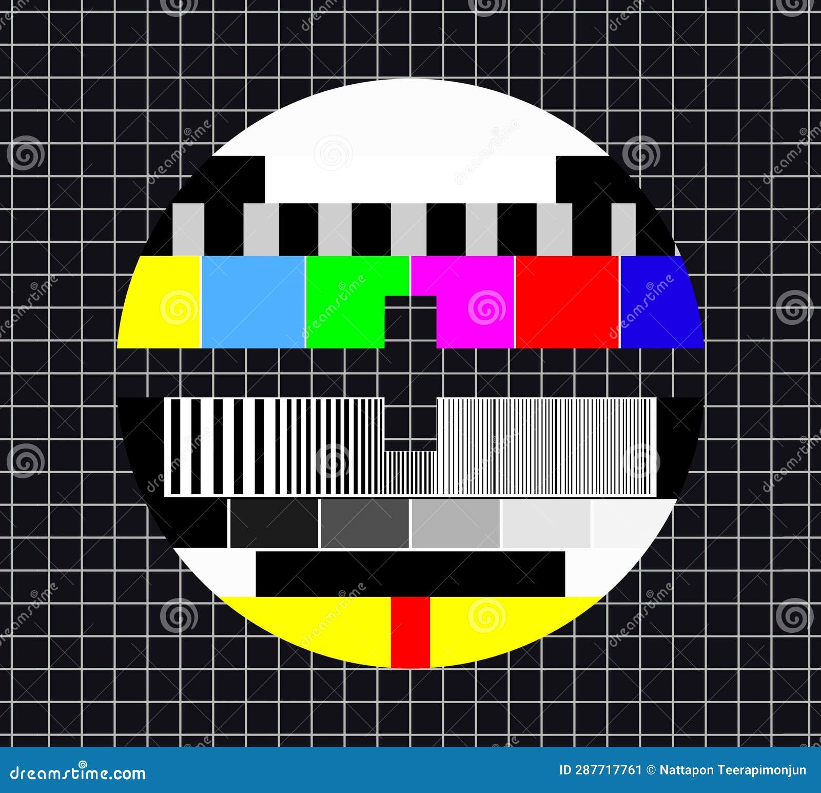 No Signal Test Tv, TV No Signal, Television Test of Stripes, Signal TV