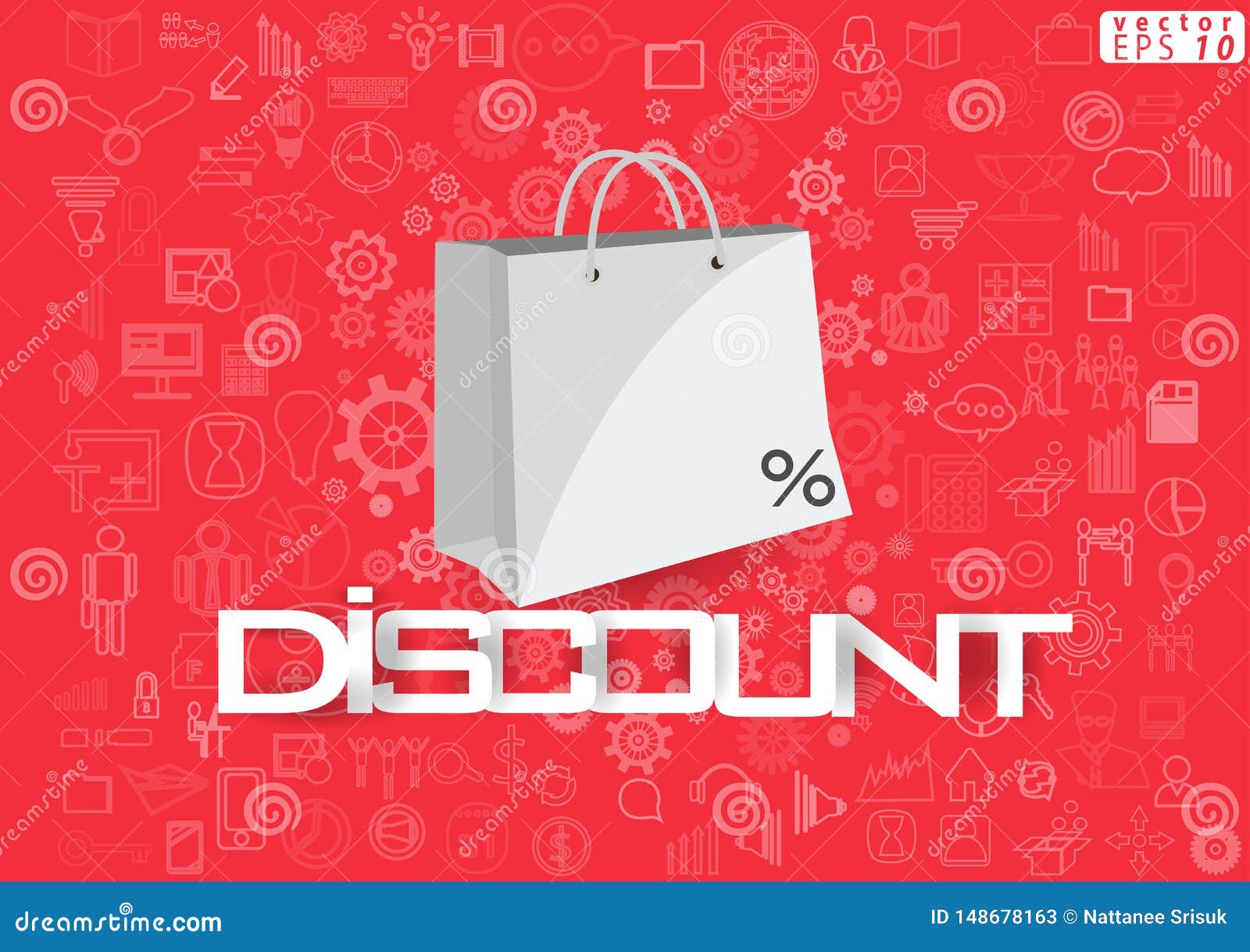 Discount Text Business Success Modern Design Idea and Concept Vector