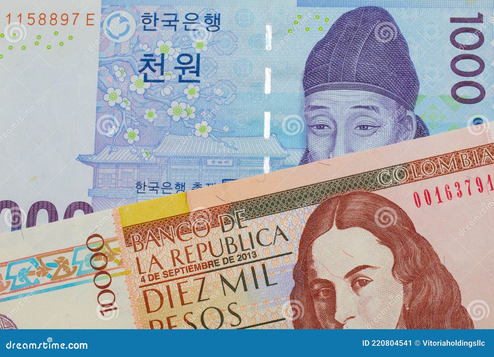 朝鲜1000元纸币图片,韩元1000元纸币图片 - 伤感说说吧