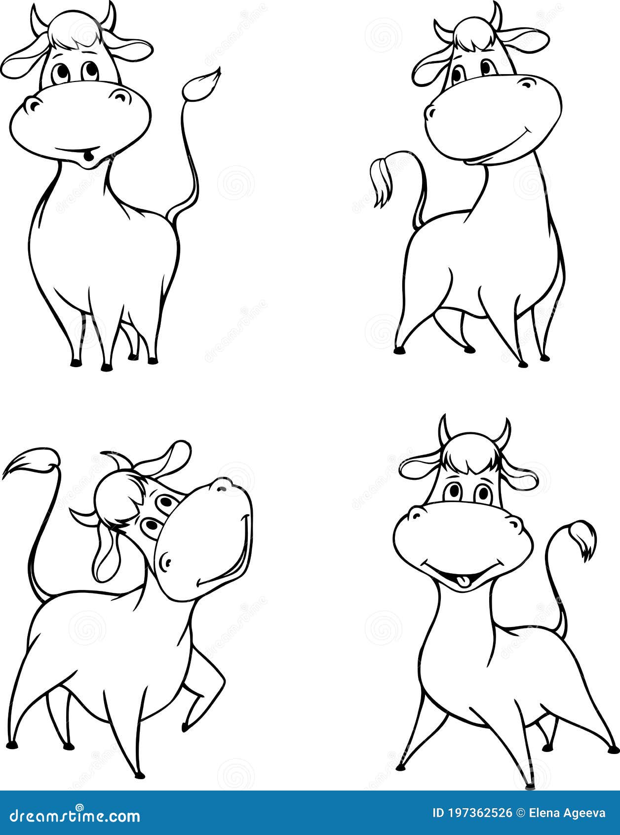卡通奶牛设计素材免费下载 - 觅知网