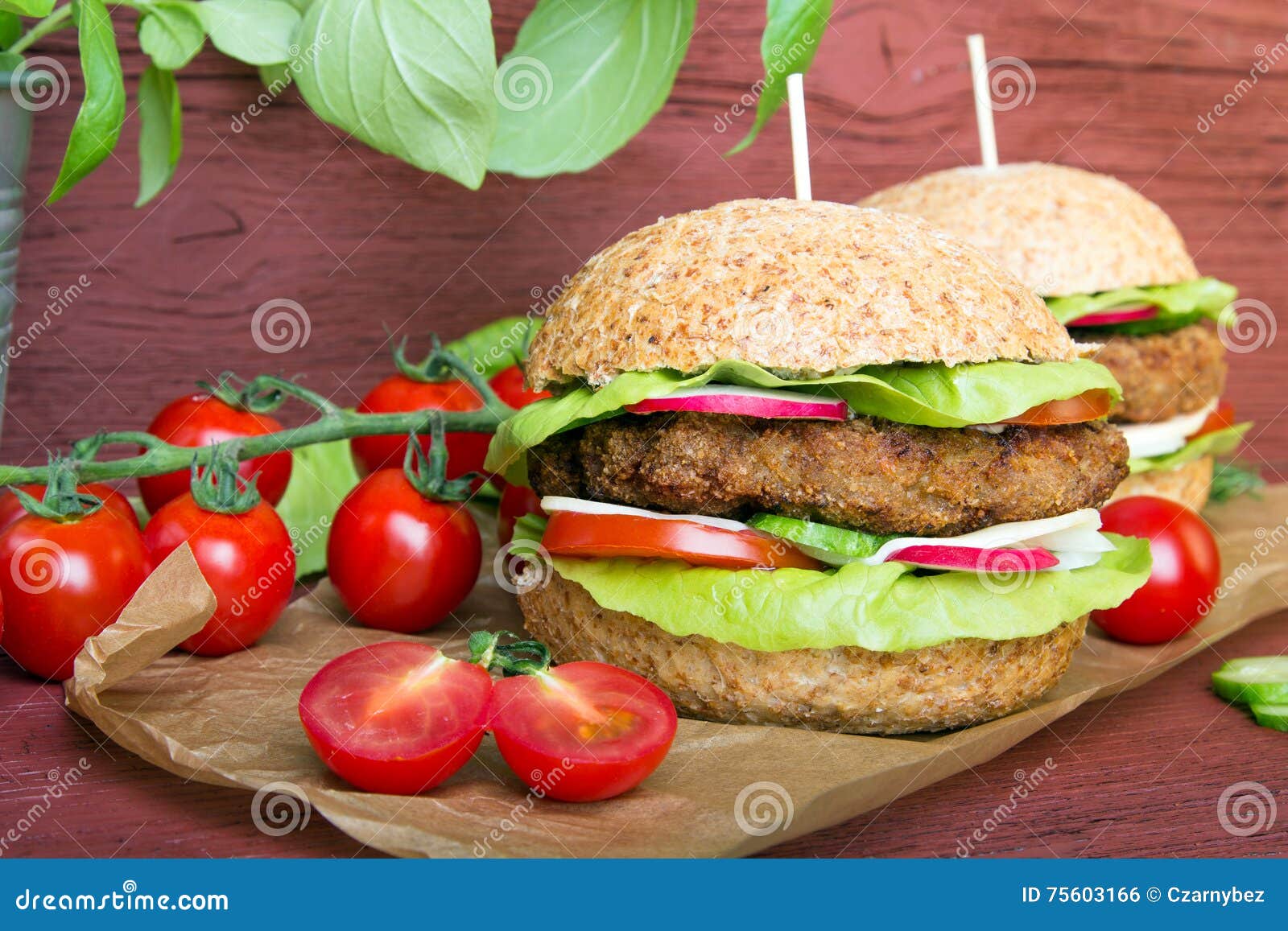 蔬果素食汉堡图片素材-编号15650589-图行天下