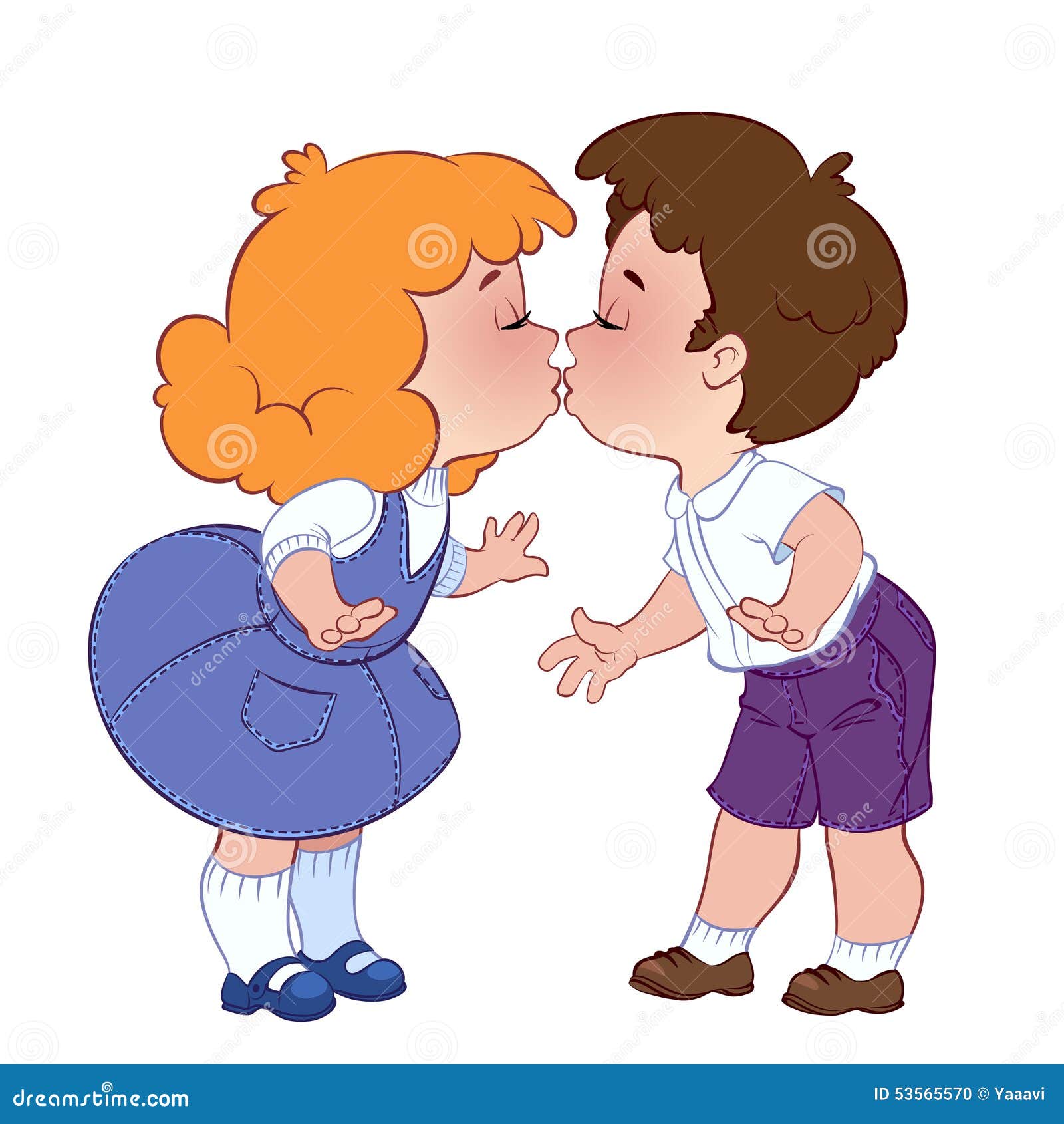亲吻的两个儿童图片素材-编号25057099-图行天下