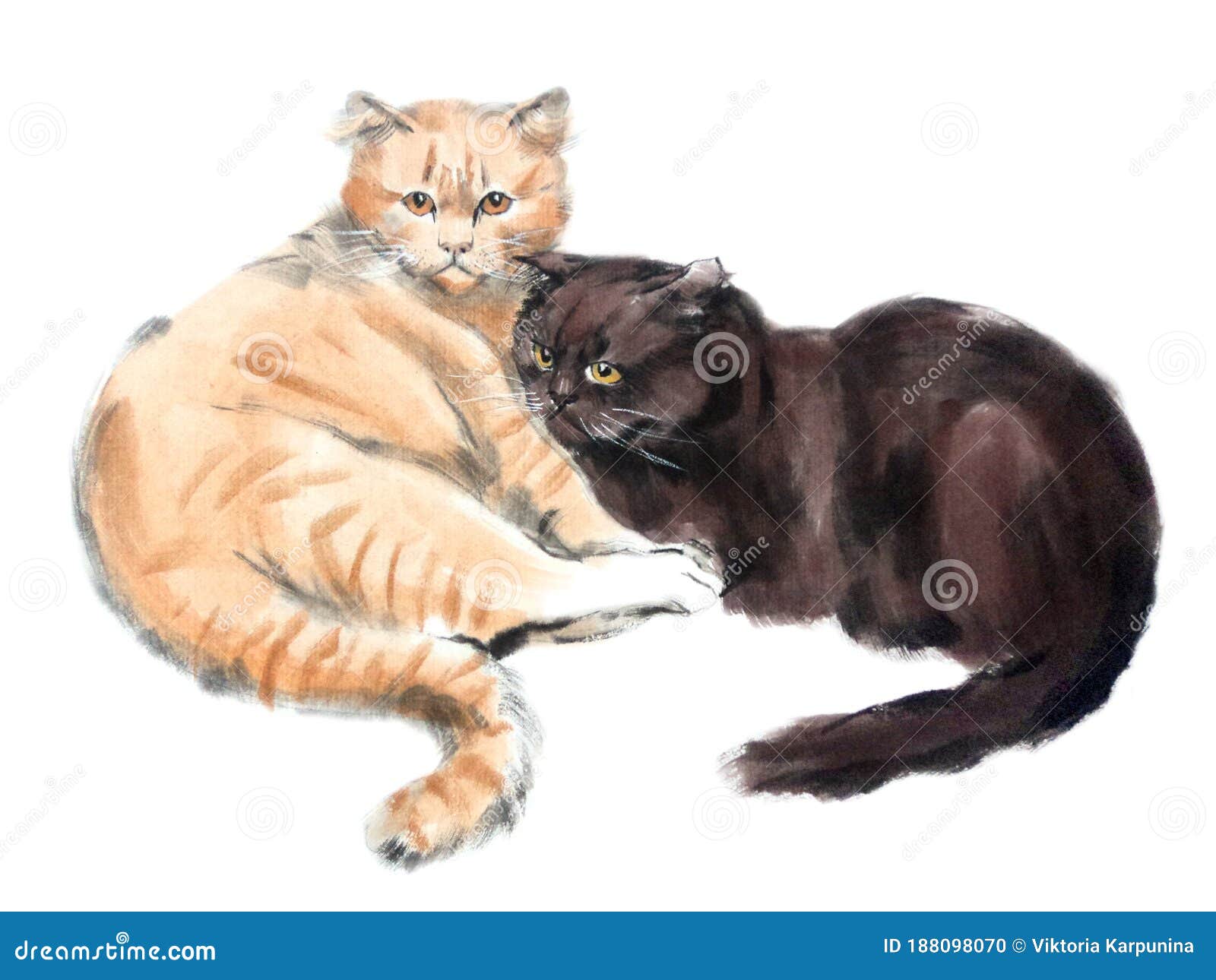 两只猫的东方风画库存例证. 插画包括有现有量, 书法, 聚会所, 中国
