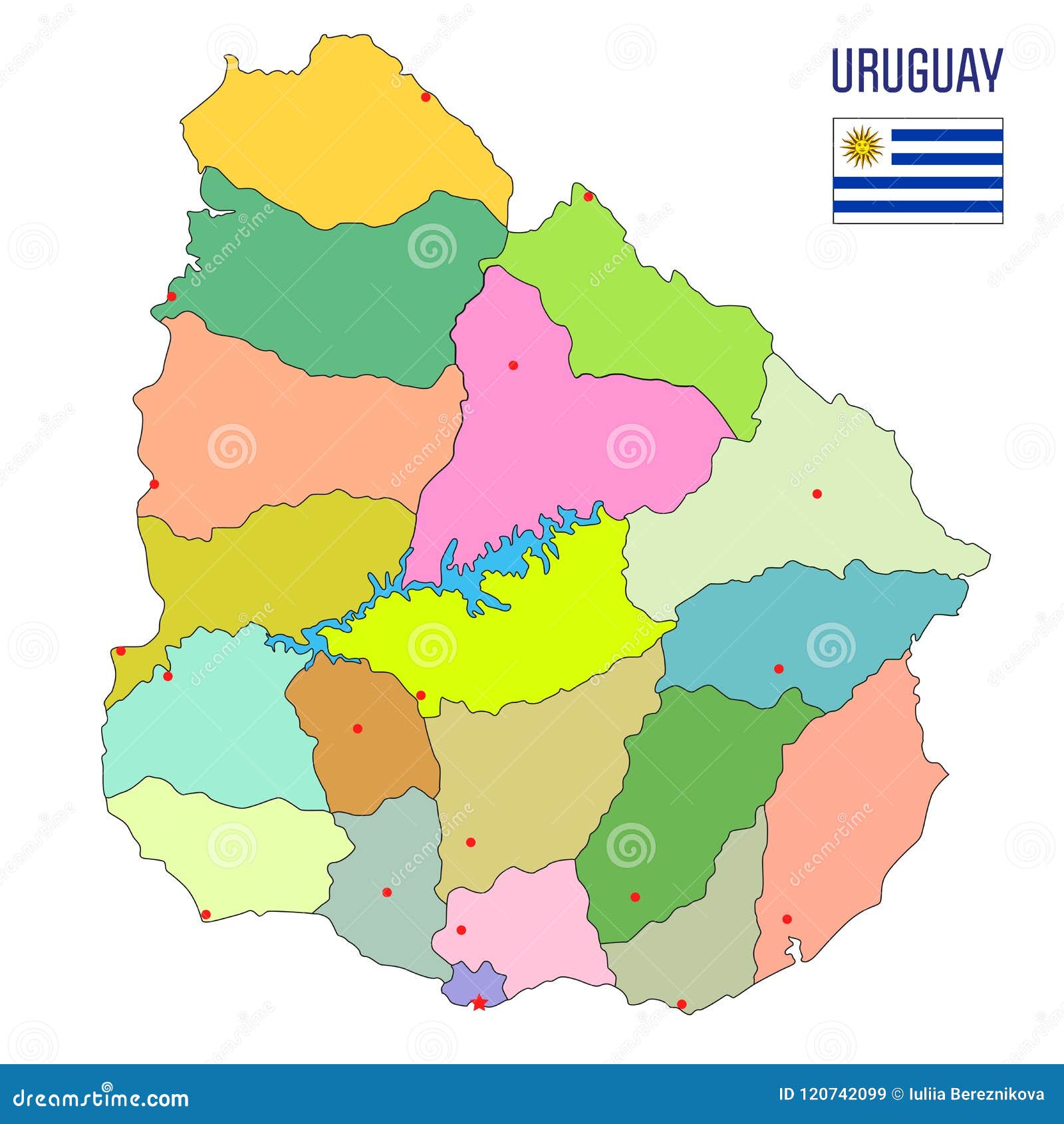 乌拉圭中文地图 - 乌拉圭地图 - 地理教师网