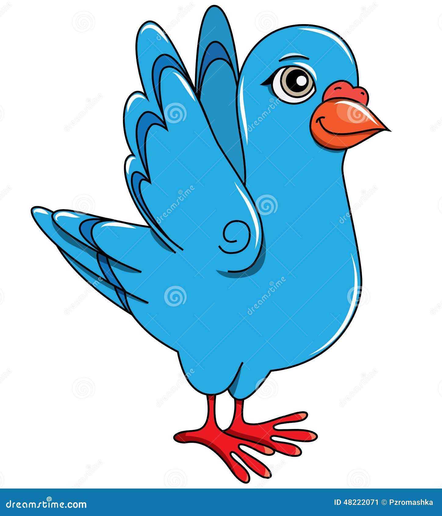 例证 滑稽的动画片鸽子正面 向量例证. 插画 包括有 æ„‰å¿«, å ‘é‡ , ç¿¼, çƒ§æ ¯ - 48222071