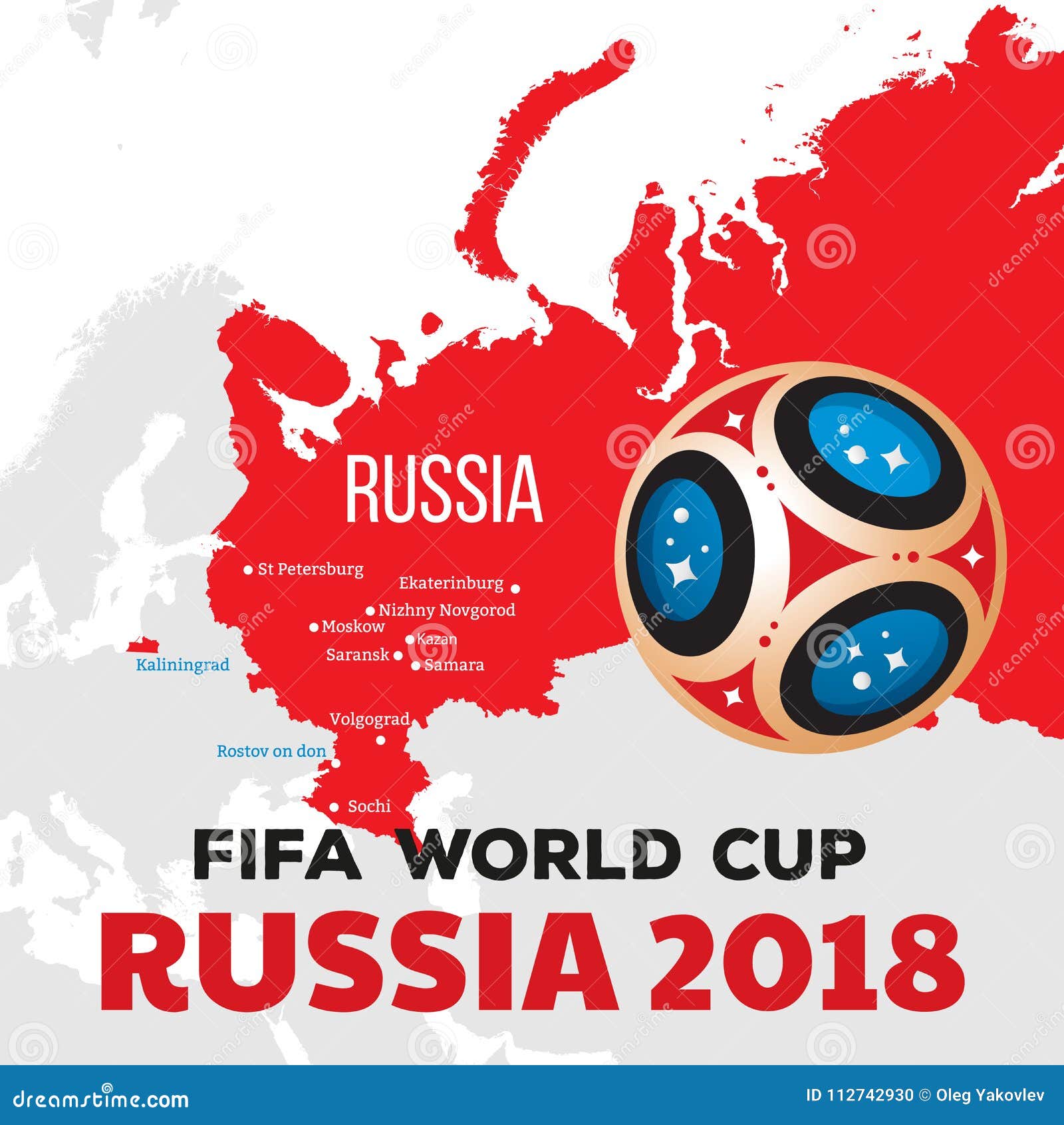 2018俄罗斯世界杯足球比赛插画图片-千库网
