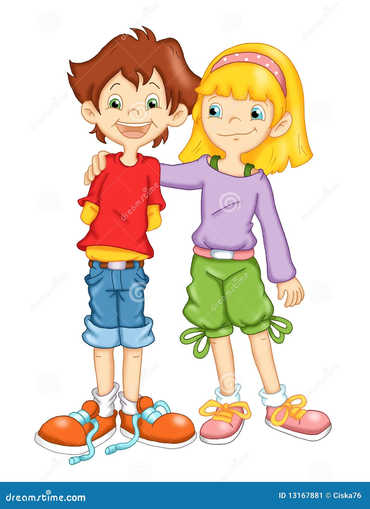 朋友/友谊-画/illustration的孩子 向量例证. 插画 包括有 男朋友, 图象, 现有量, 女孩 - 54955534