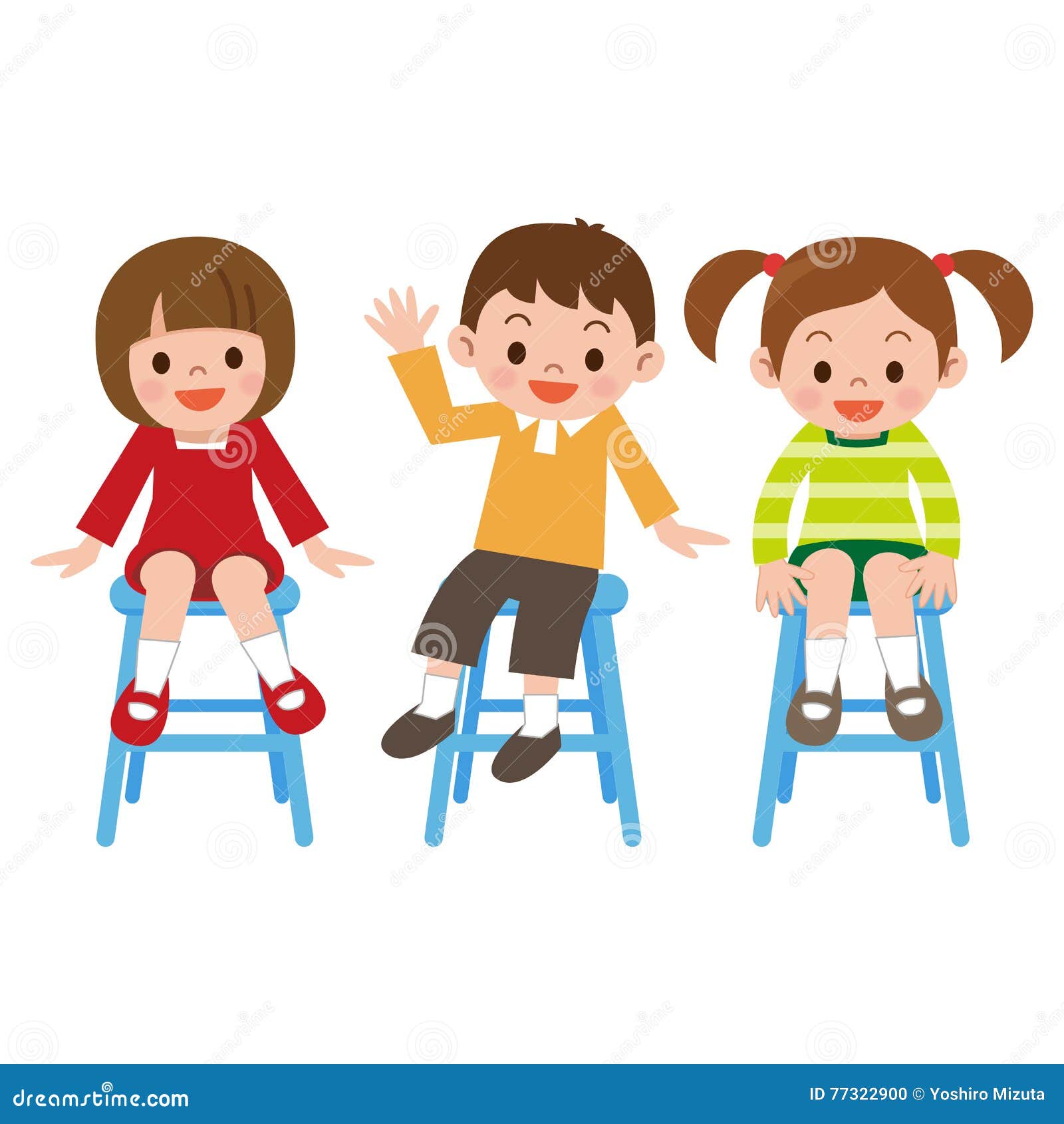 逗人喜爱的女孩坐椅子 向量例证. 插画 包括有 童年, 青年时期, 查出, 微笑, 女孩, 少许, 愉快 - 42802560