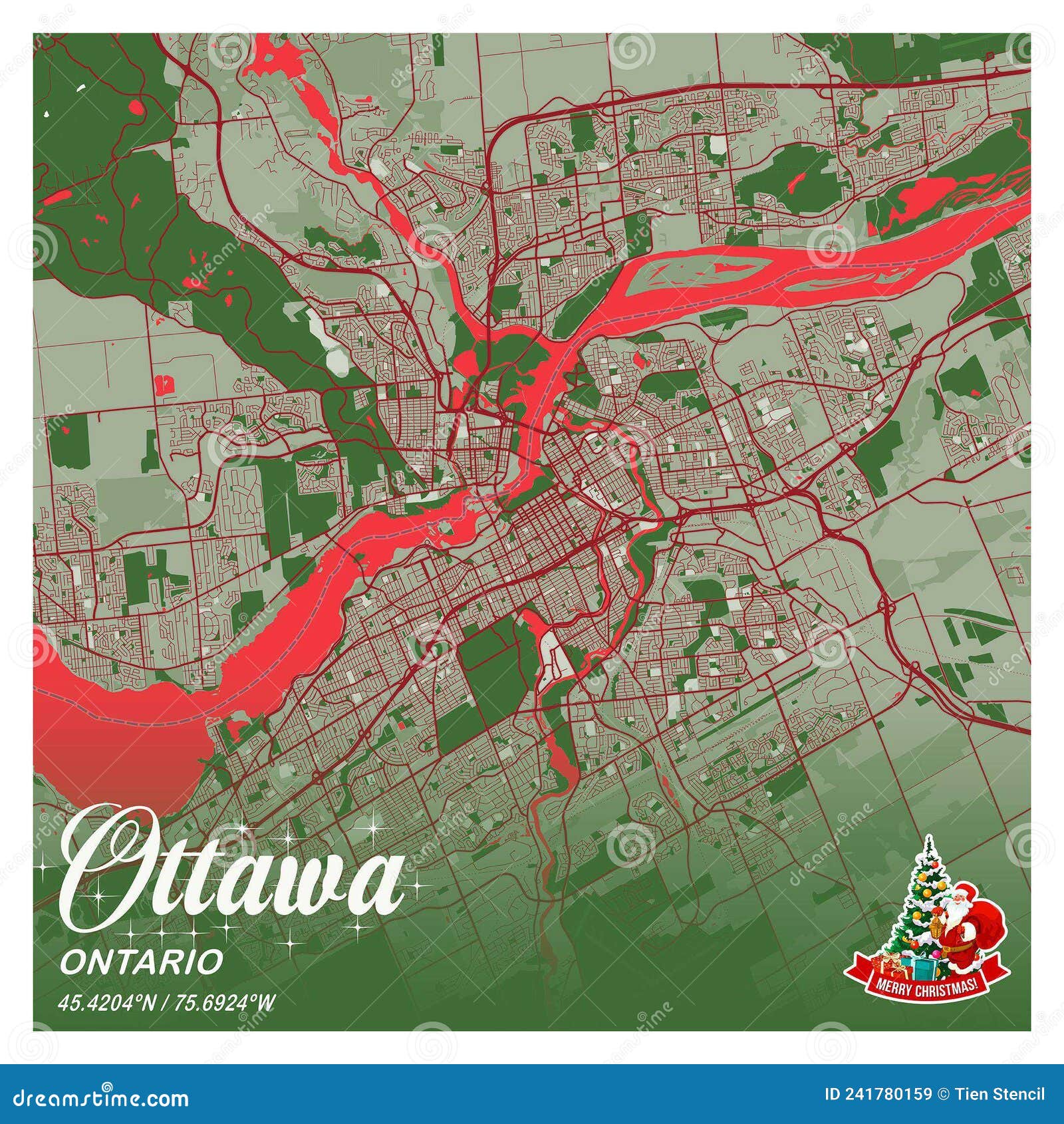 渥太华市中心地图 - 加拿大地图 - 地理教师网