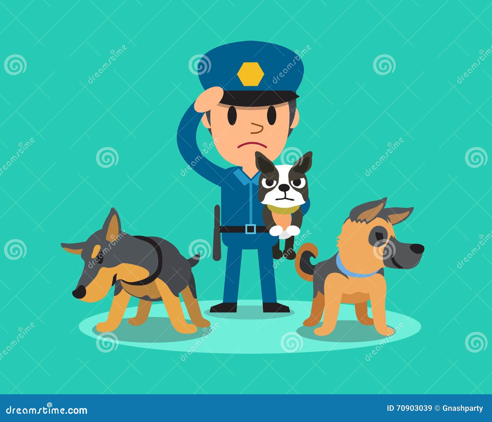 动画片捉住窃贼的一位逗人喜爱的狗帮助的警察 向量例证. 插画 包括有 逗人喜爱, 概念, 例证, 国内, 海盗 - 70905901