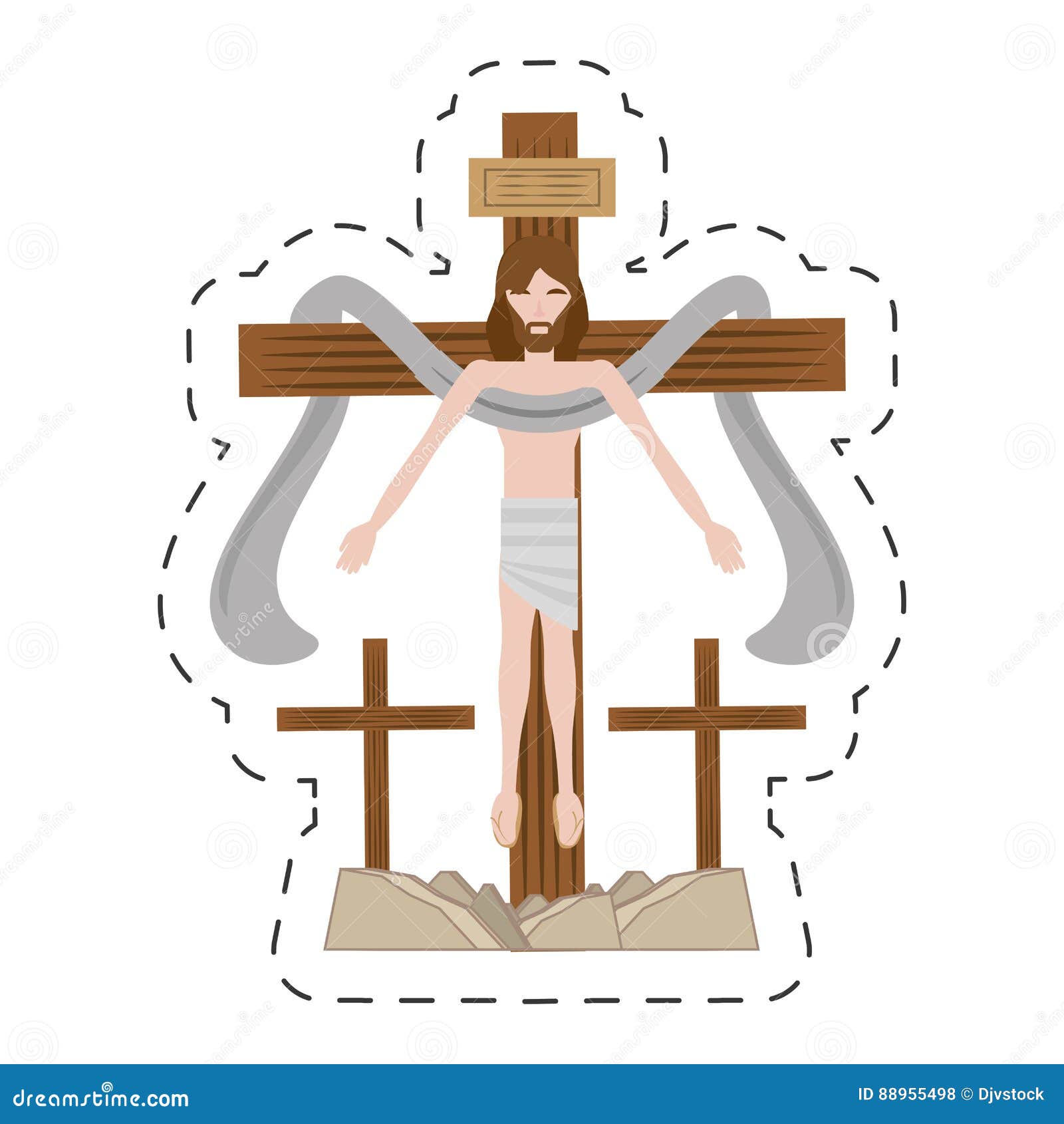 耶稣抗十字架设计图__其他_人物图库_设计图库_昵图网nipic.com