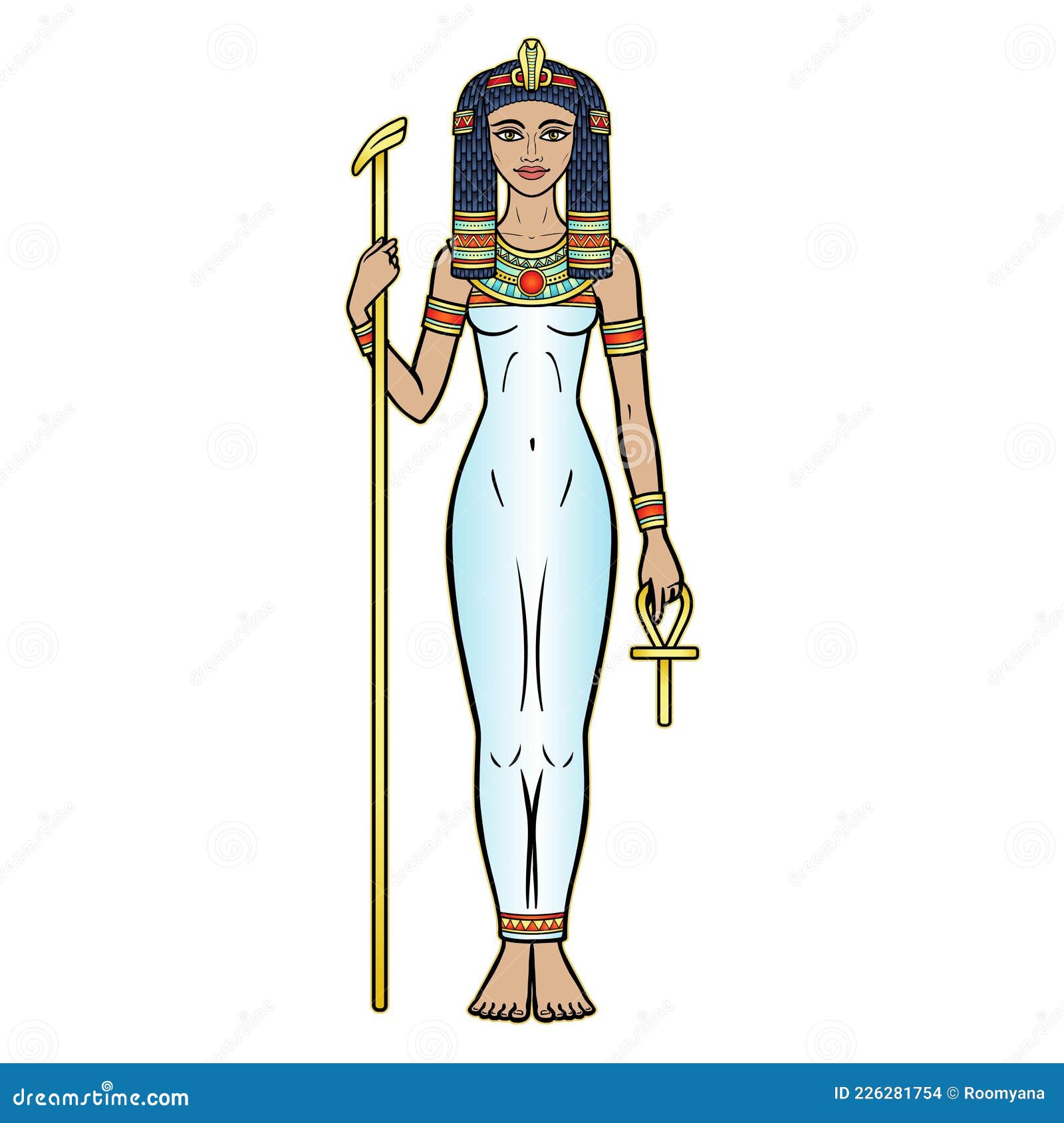 Ancient Egyptian Art Print Goddess Bastet | Etsy