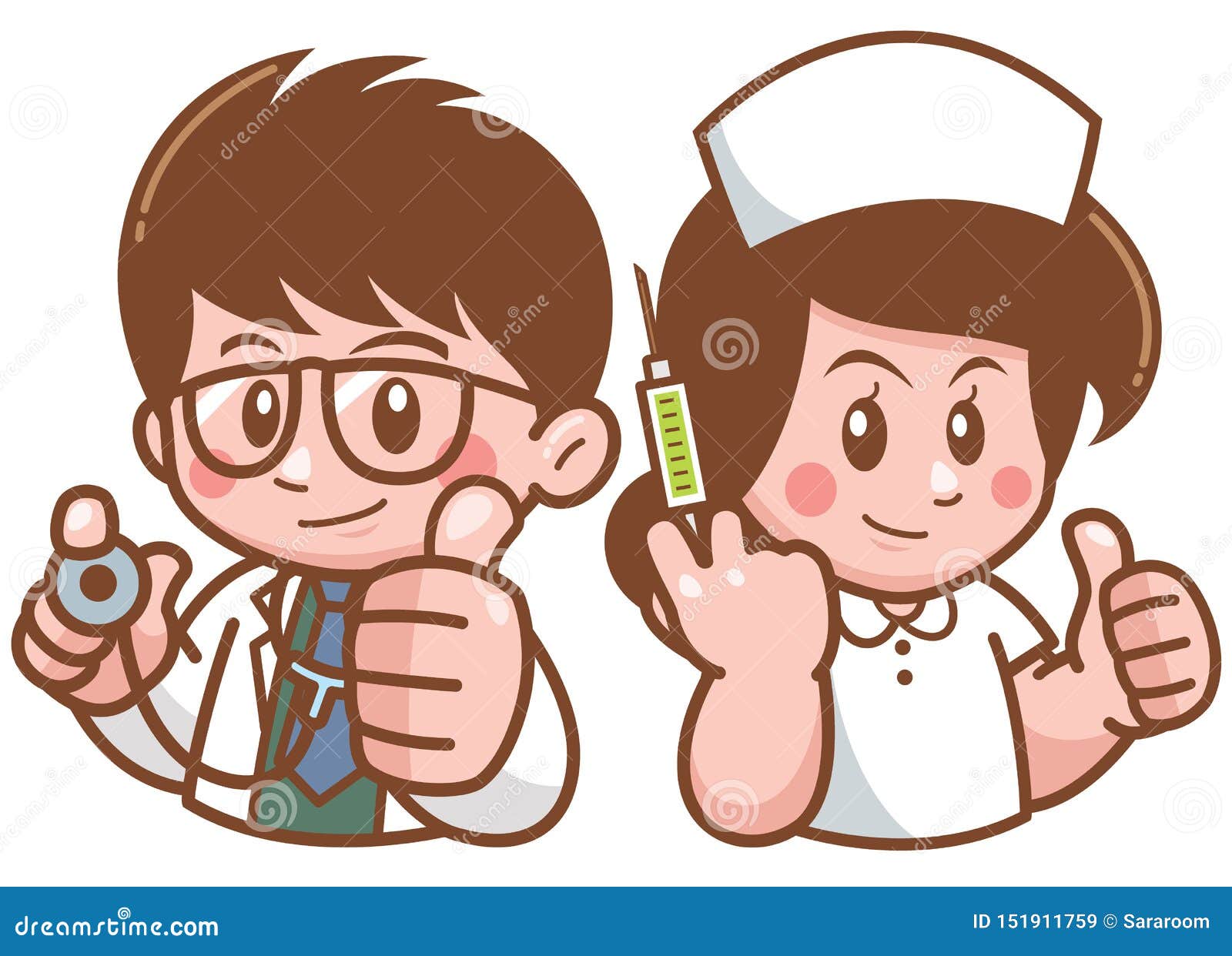 医生小护士医院卡通动漫插画图片素材-编号23463571-图行天下