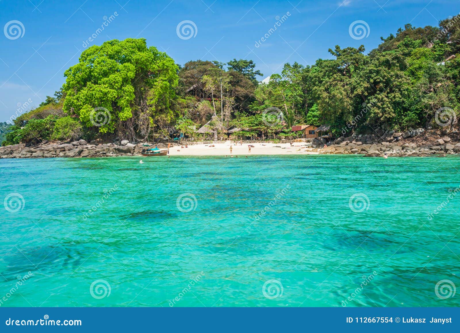 发埃发埃海岛在安达曼海，普吉岛， Krabi，泰国